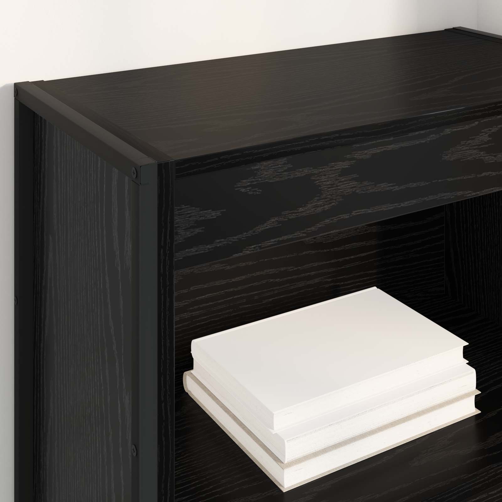Bookshelf Black oak 80 x 30 x 155 cm Engineered wood