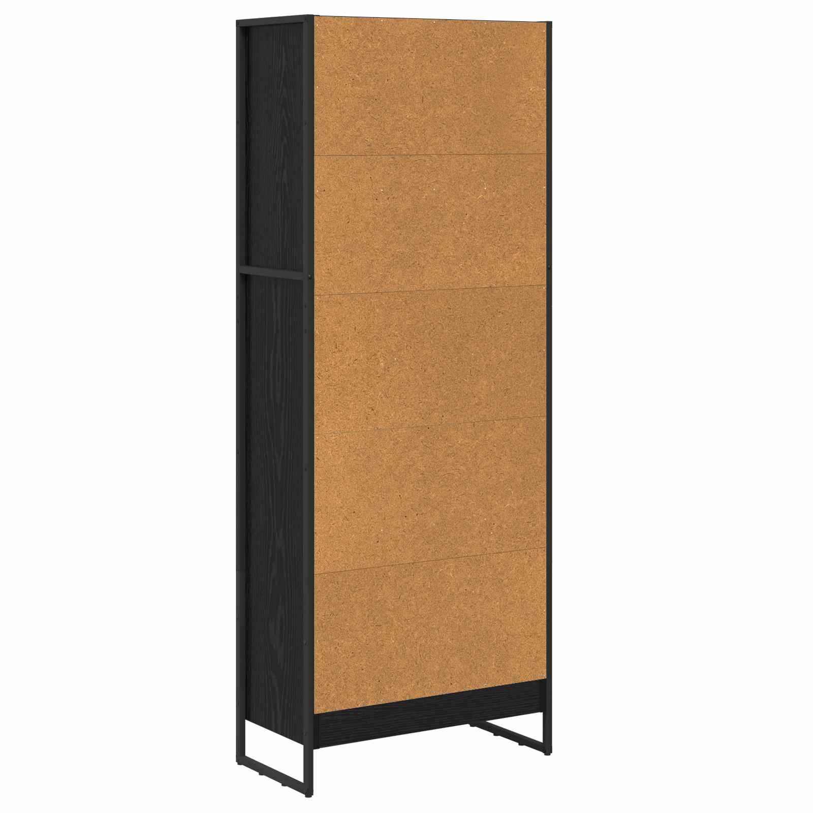Bookshelf Black oak 80 x 30 x 155 cm Engineered wood