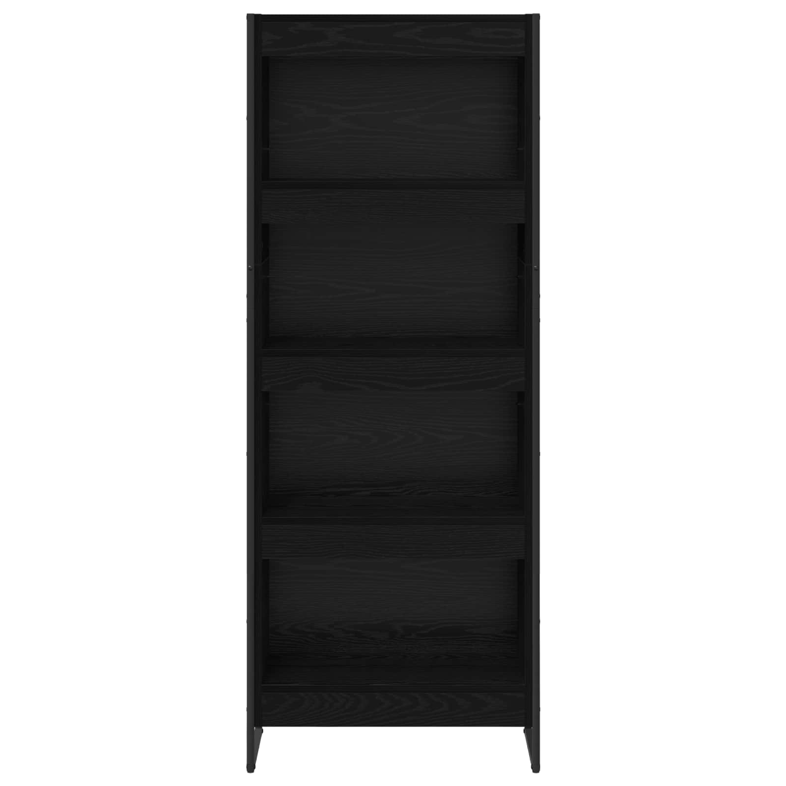 Bookshelf Black oak 80 x 30 x 155 cm Engineered wood