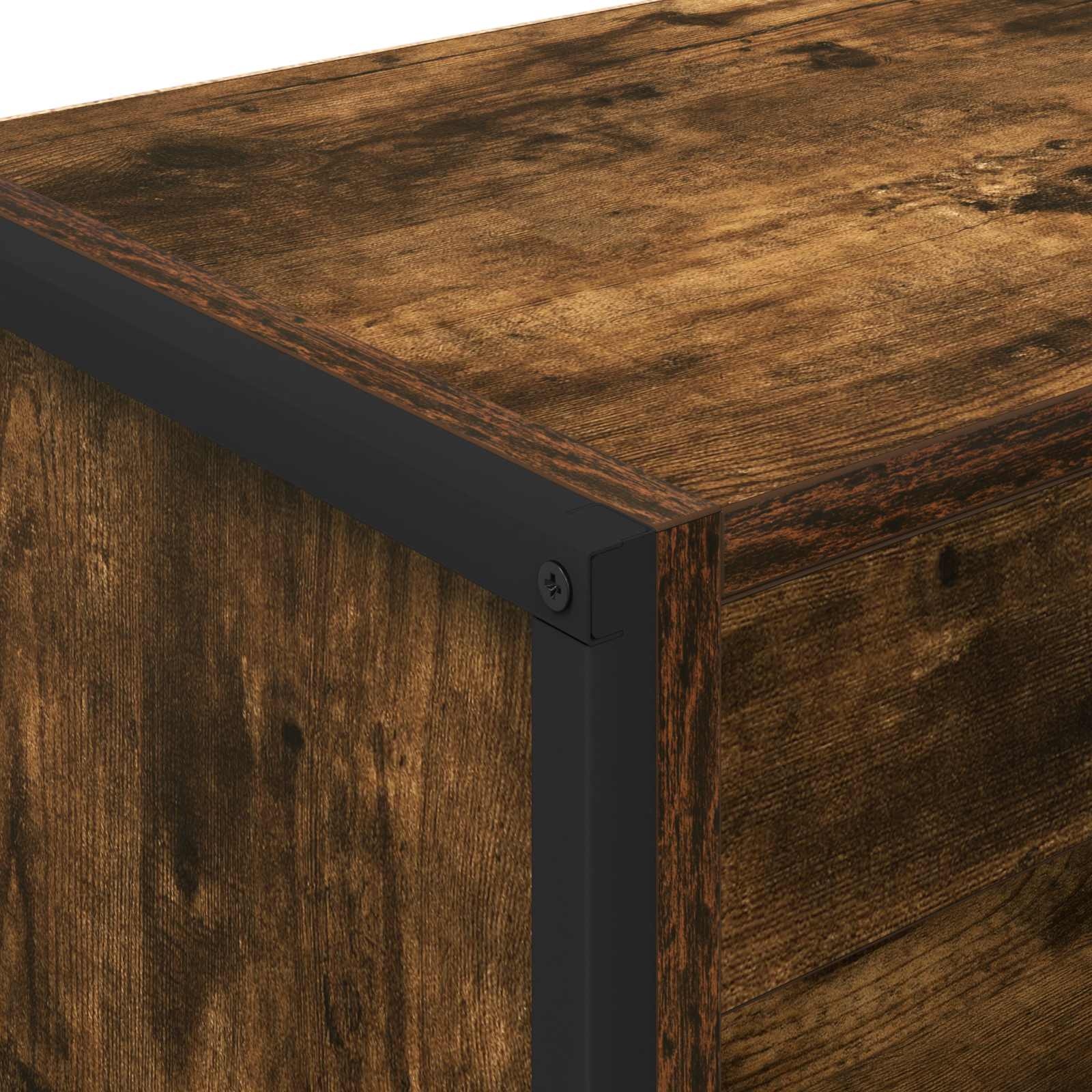 Bookcase Smoked Oak 80 x 30 x 155 cm Engineered Wood