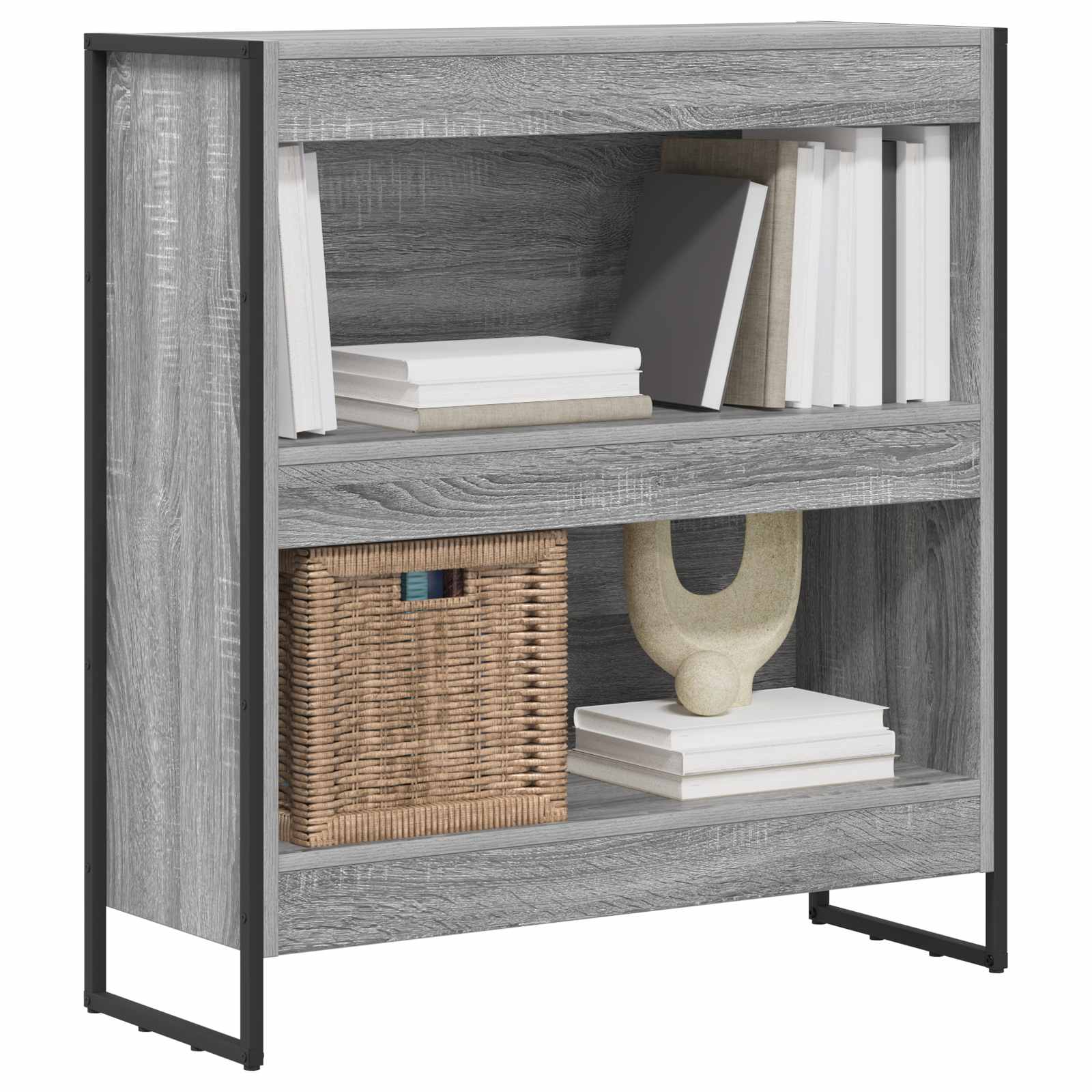 Grāmatu plaukts Pelēks Sonoma 80 x 30 x 155 cm Inženierijas koksne