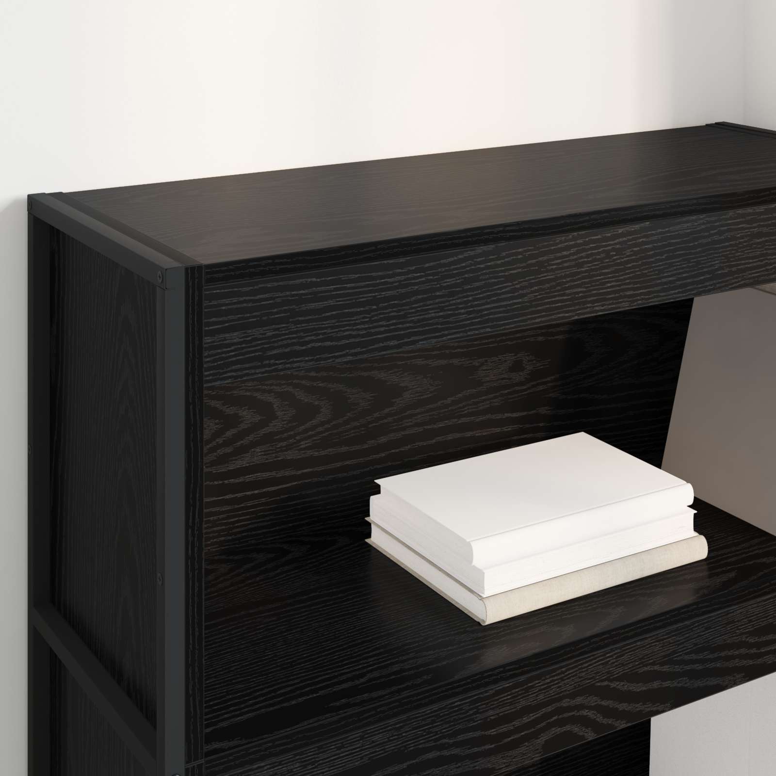 Bookshelf Black oak 80 x 30 x 155 cm Engineered wood