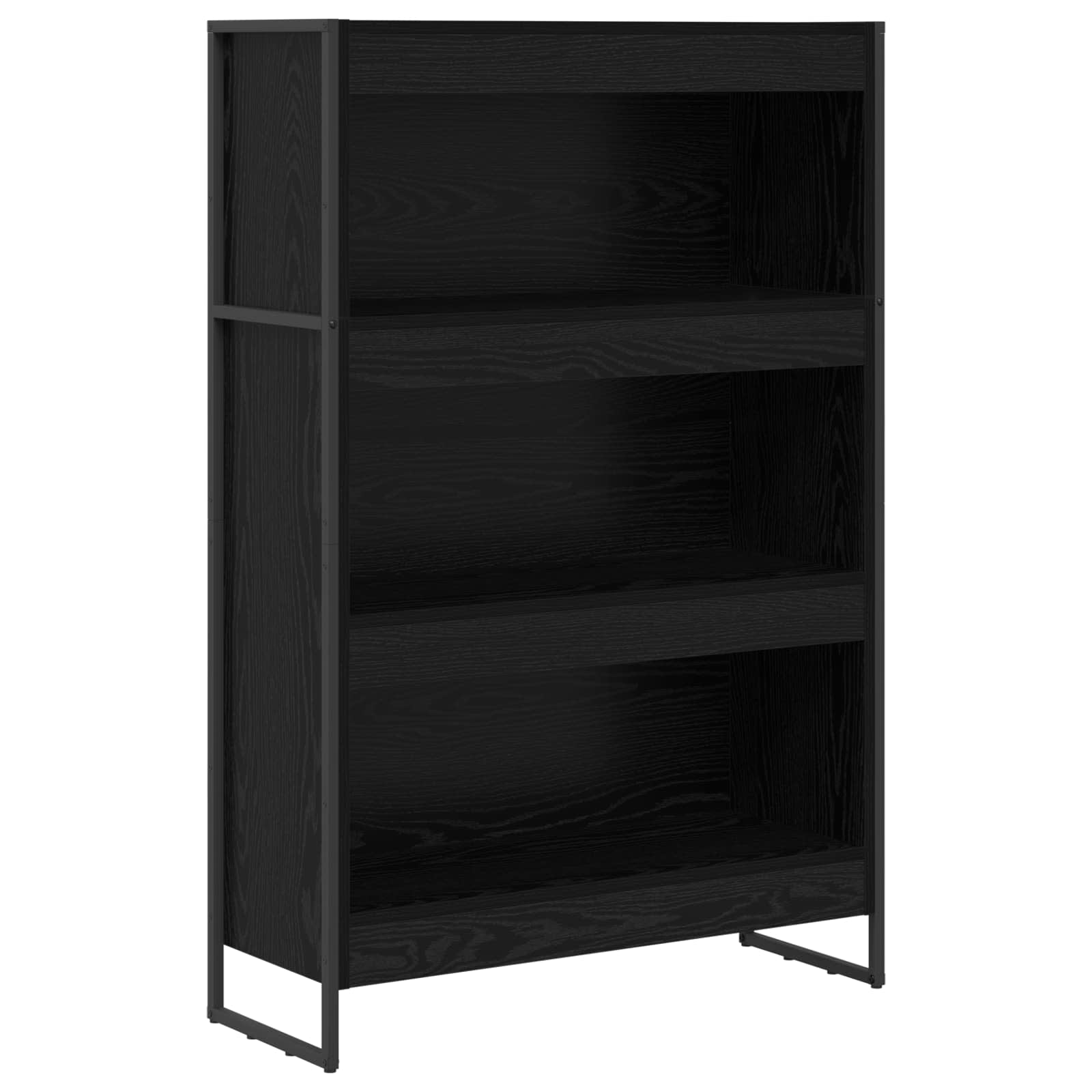 Bookshelf Black oak 80 x 30 x 155 cm Engineered wood