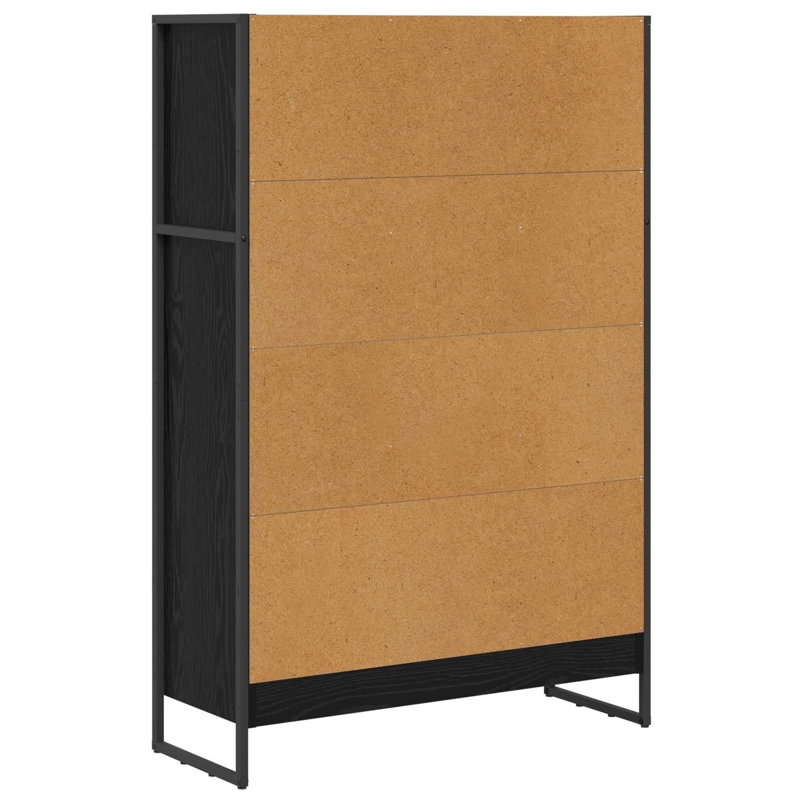 Bookshelf Black oak 80 x 30 x 155 cm Engineered wood