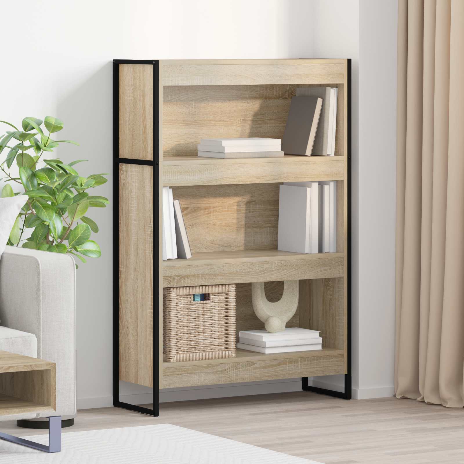 Bookcase Sonoma 80 x 30 x 155 cm Engineered Wood