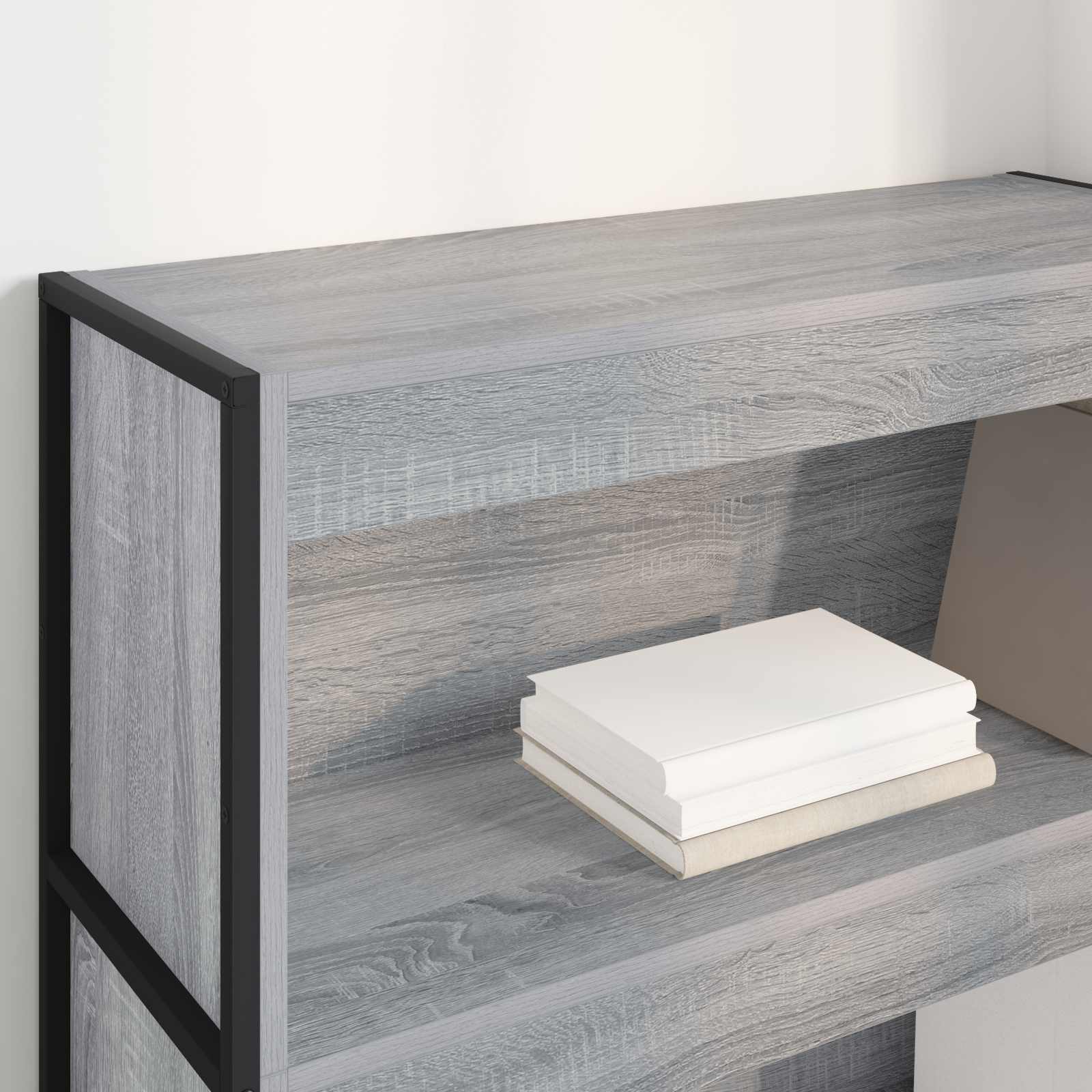 Bookcase Grey Sonoma 80 x 30 x 155 cm Engineered Wood