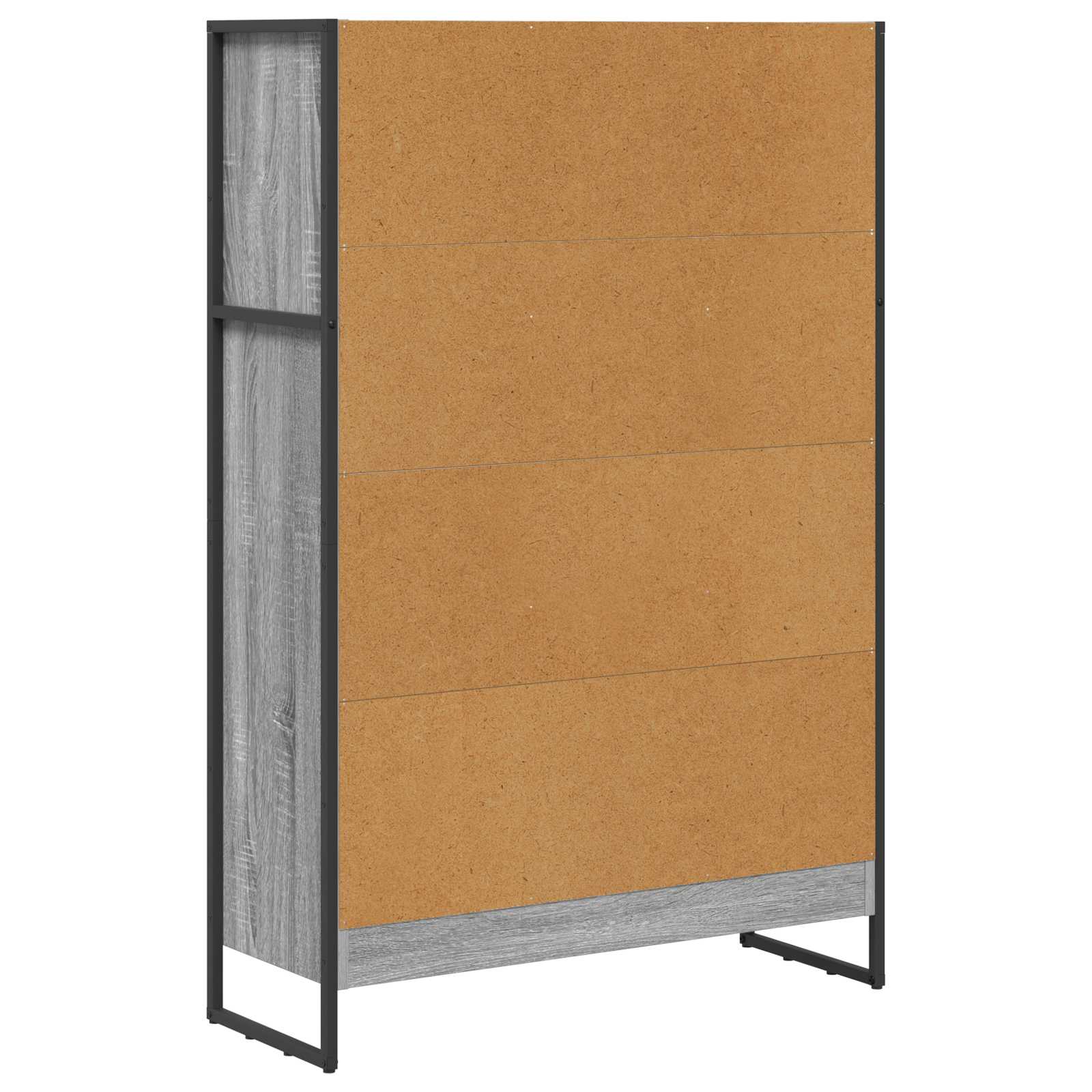 Bookcase Grey Sonoma 80 x 30 x 155 cm Engineered Wood