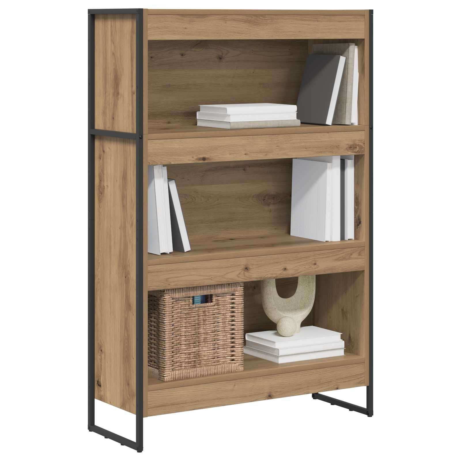 Grāmatu plaukts Ozols meistara 80 x 30 x 155 cm Apstrādāta koksne