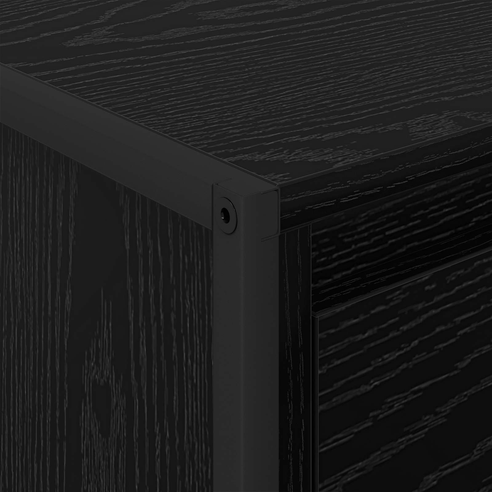 Coffee Table with Drawer Black Oak 100 x 46 x 40 cm