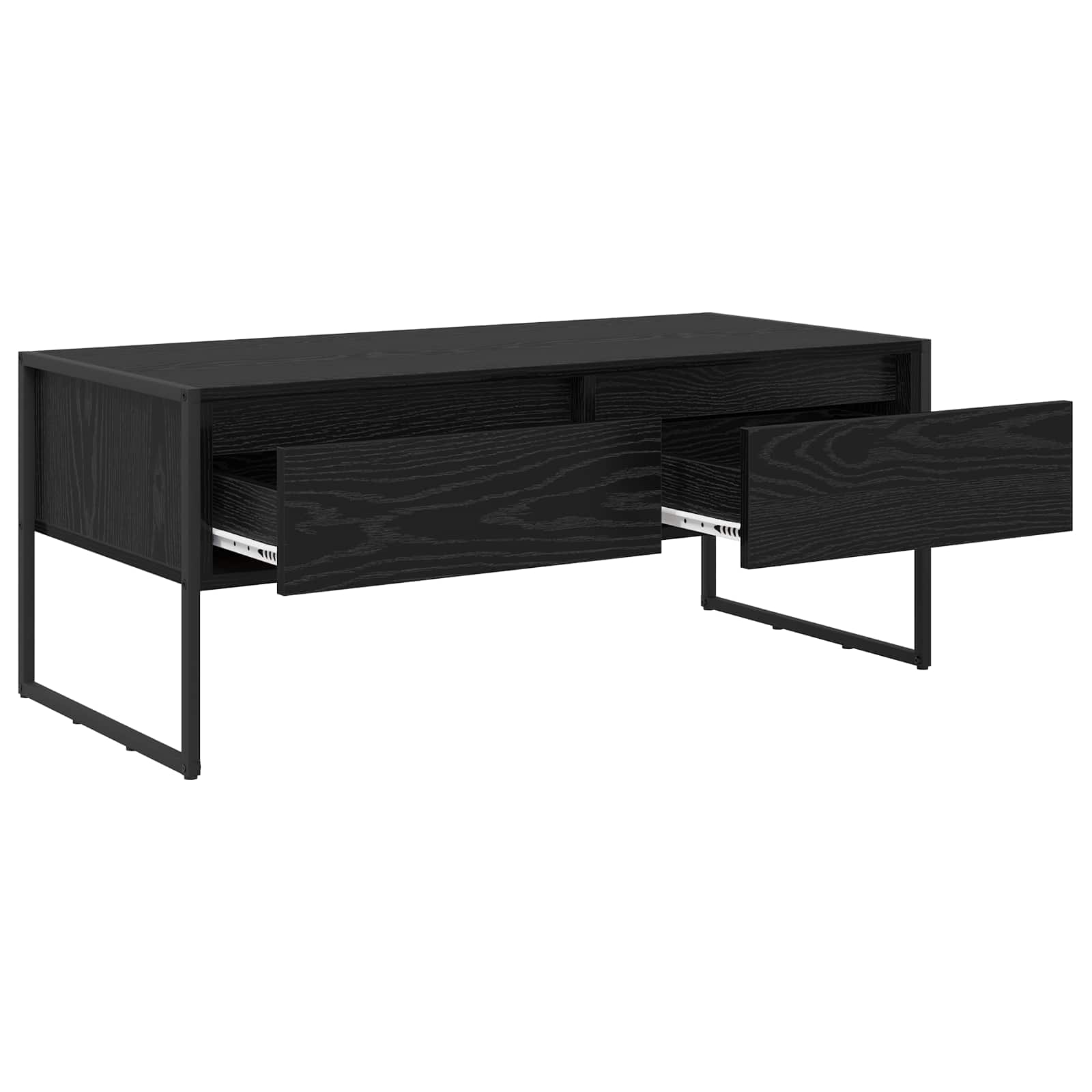 Coffee Table with Drawer Black Oak 100 x 46 x 40 cm
