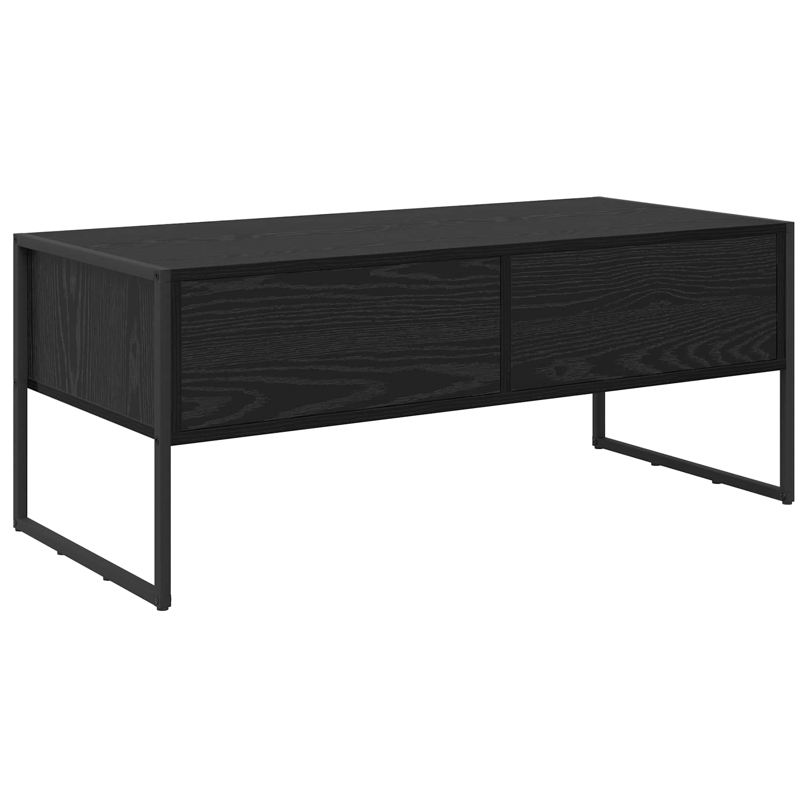 Coffee Table with Drawer Black Oak 100 x 46 x 40 cm