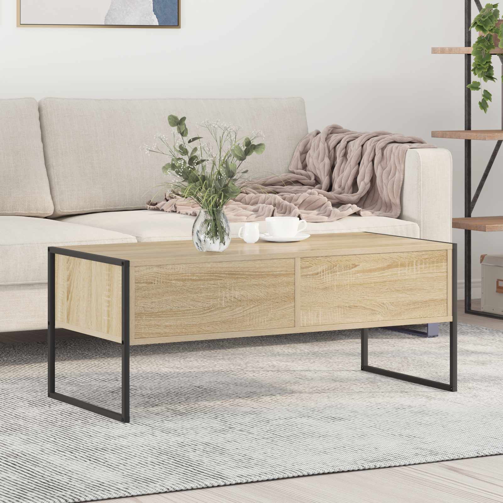 Coffee table Sonoma 100 x 46 x 40 cm Engineered wood