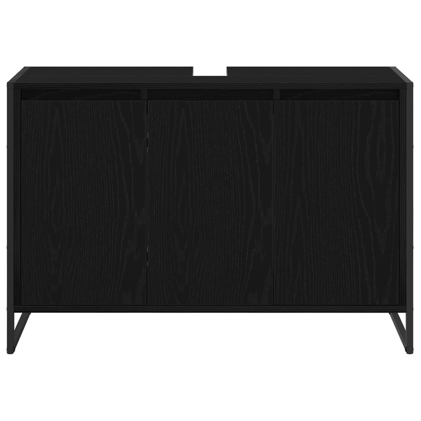Vannas istabas skapītis Melns ozols 90 x 30 x 60 cm Apstrādāta koksne