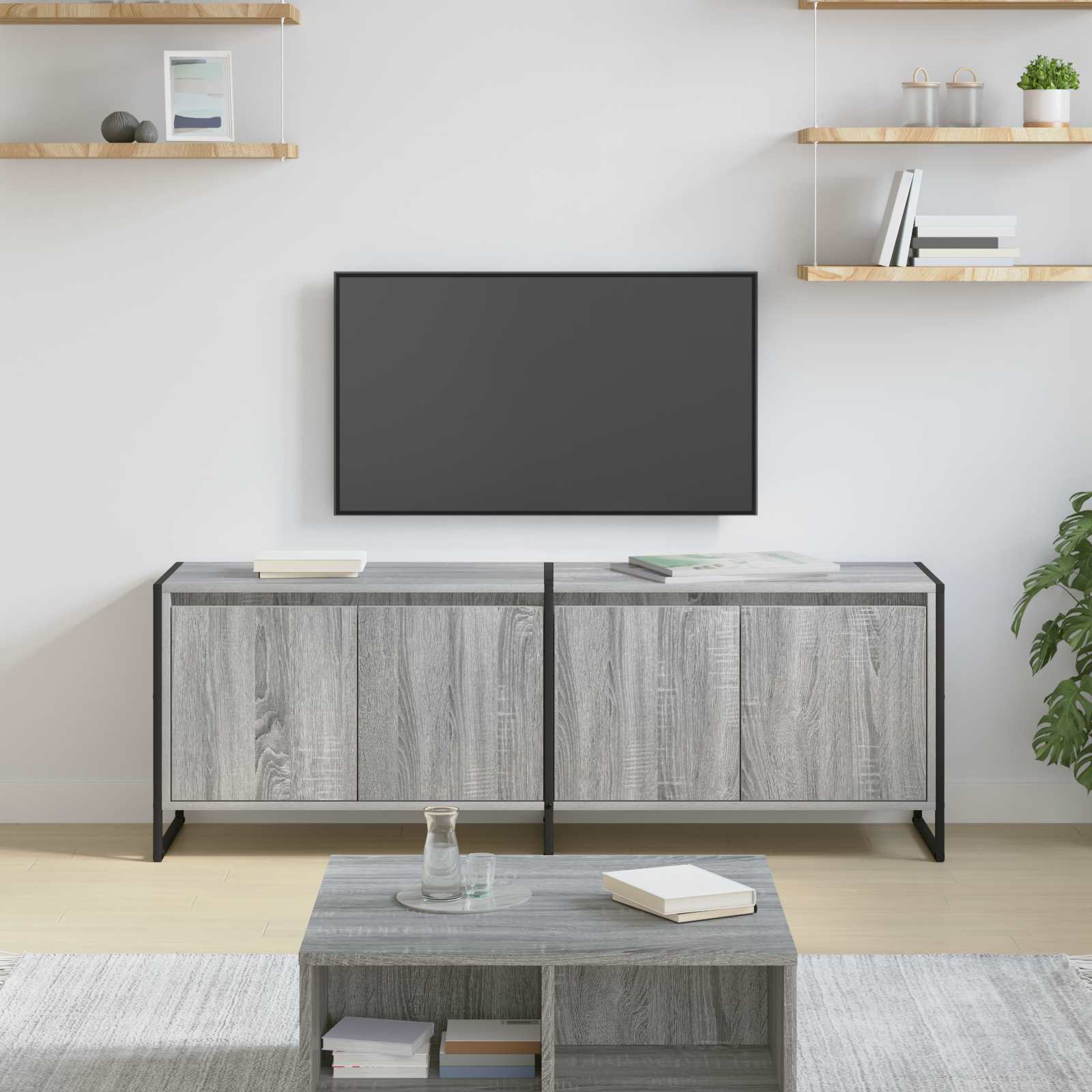 TV Cabinet Grey Sonoma 140 x 36 x 49.5 cm