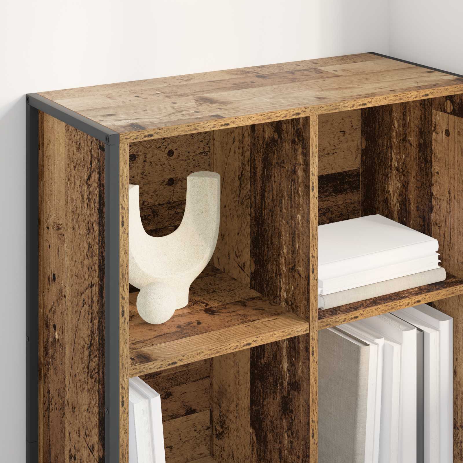 Bookshelf Antique Wood 99.5 x 30 x 108.5 cm