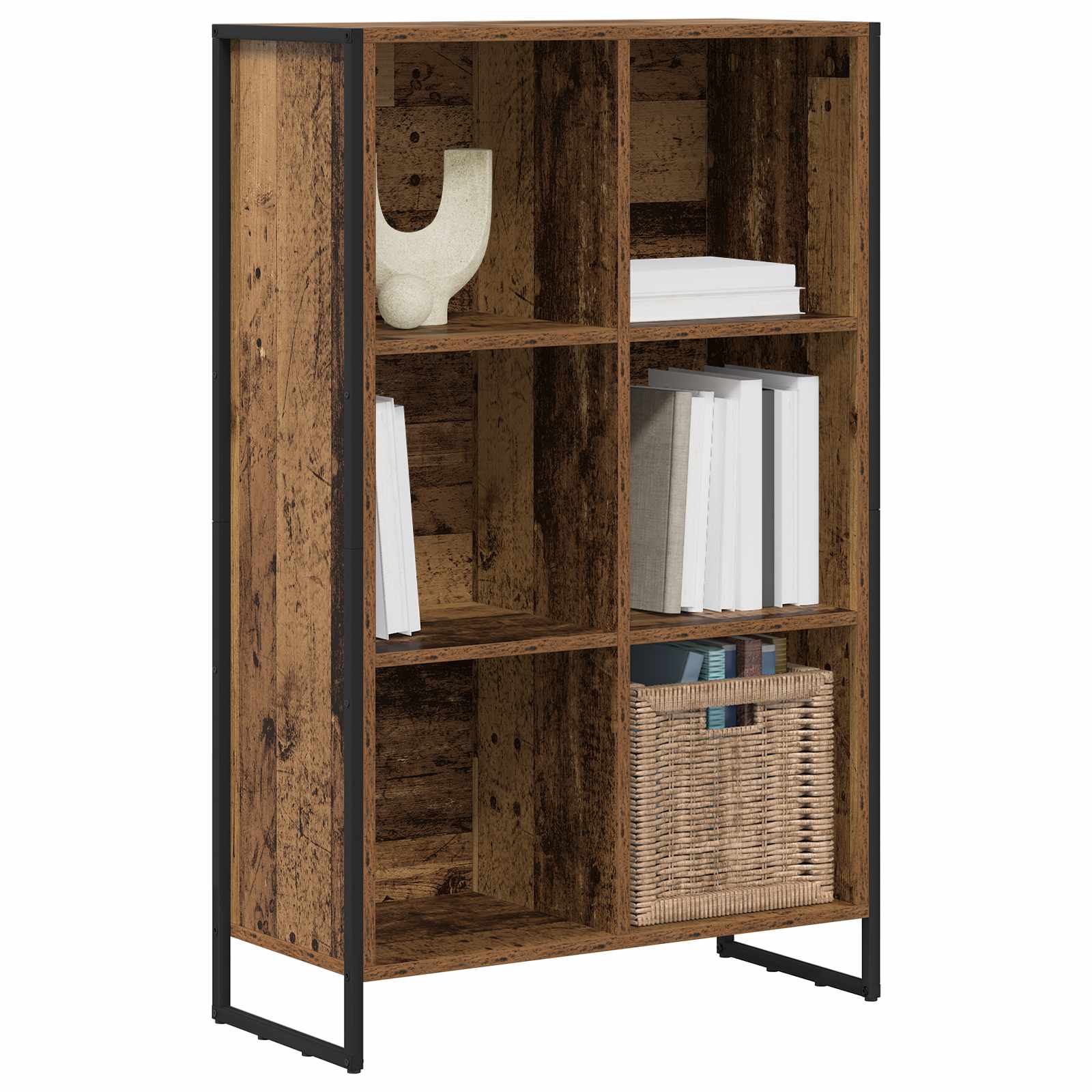 Bookshelf Antique Wood 99.5 x 30 x 108.5 cm