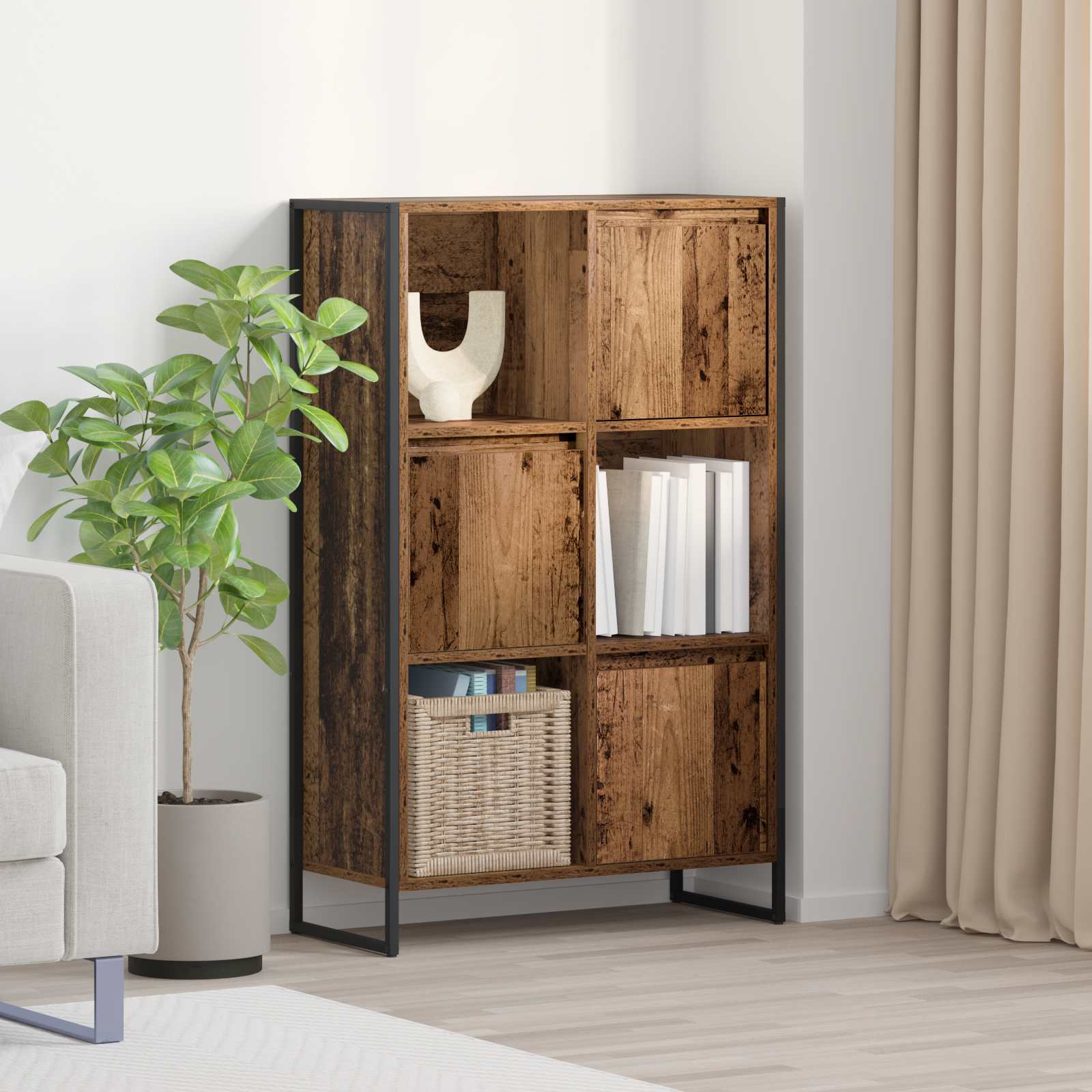 Grāmatu plaukts Antīks koks 68 x 30 x 108.5 cm