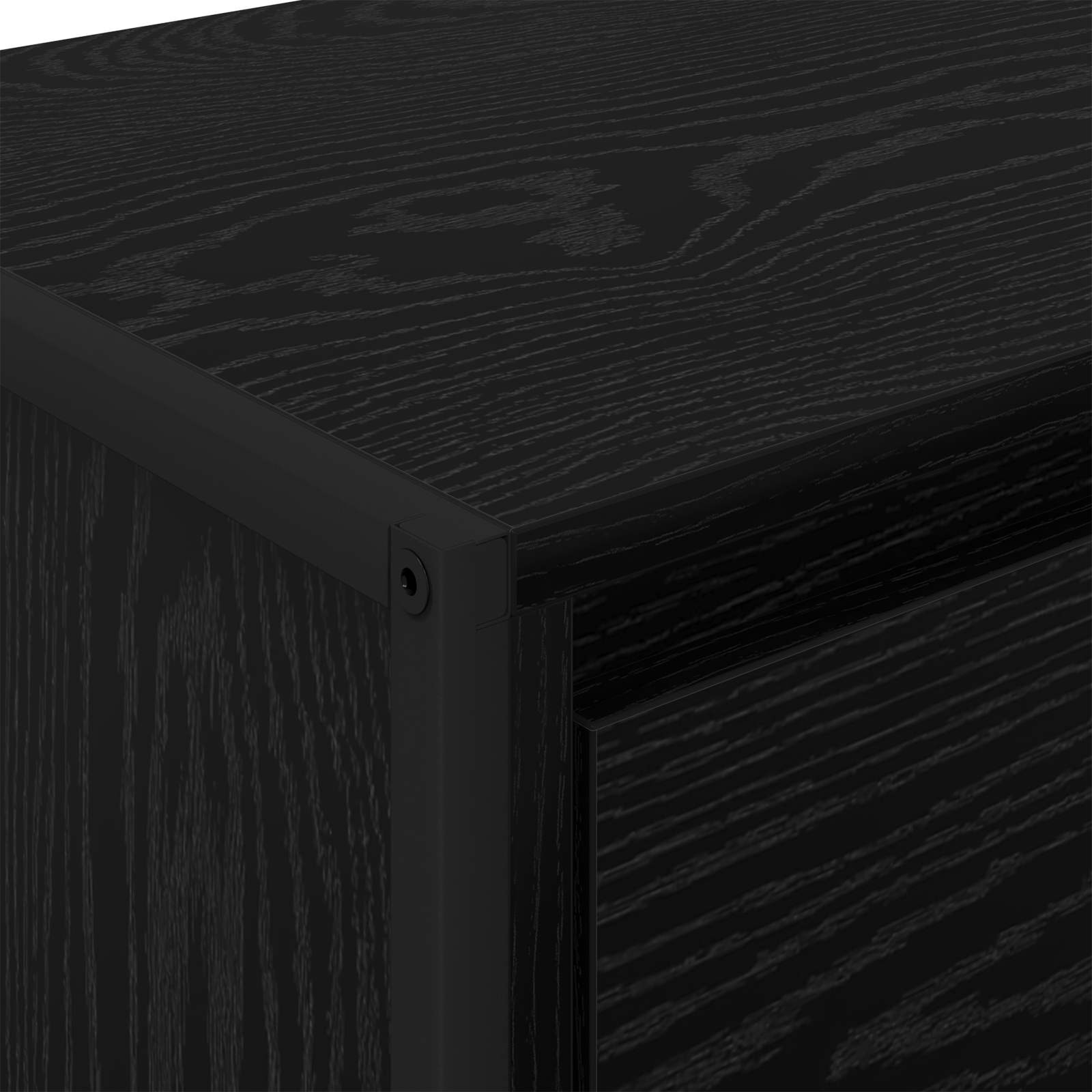 Kumode Melns ozols 42 x 36 x 75.5 cm Inženierijas koks