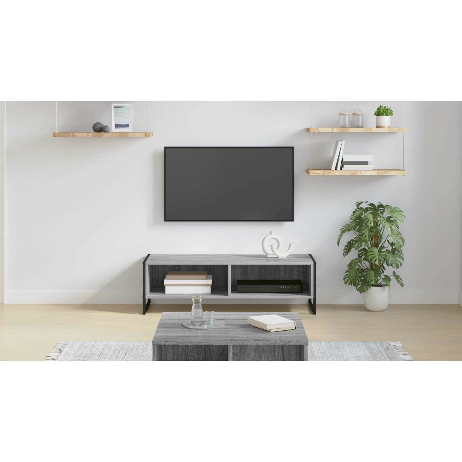 Televizoriaus spintelė Pilkas Sonoma 100 x 36.5 x 30.5 cm