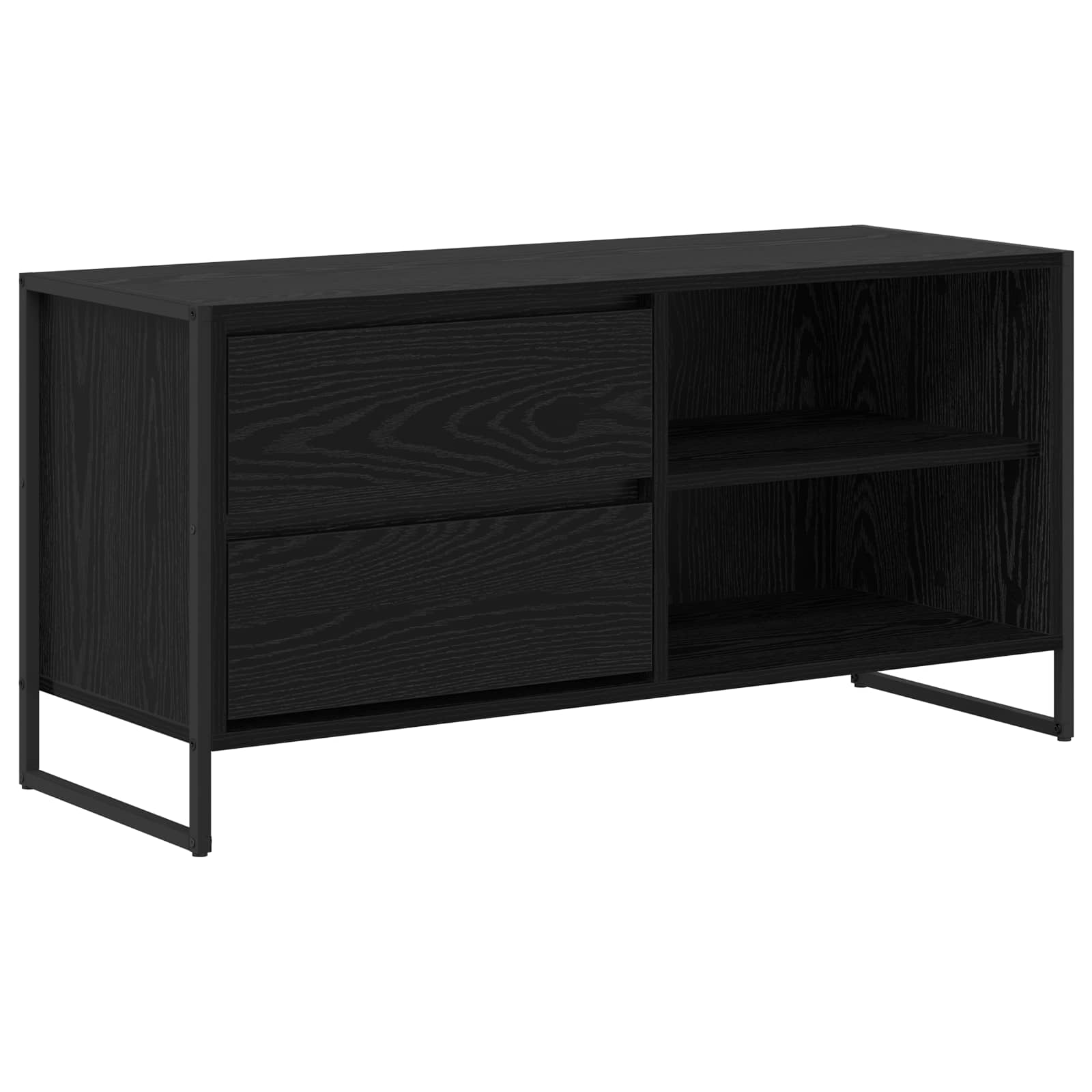 TV Cabinet Black Oak 100 x 36 x 49.5 cm