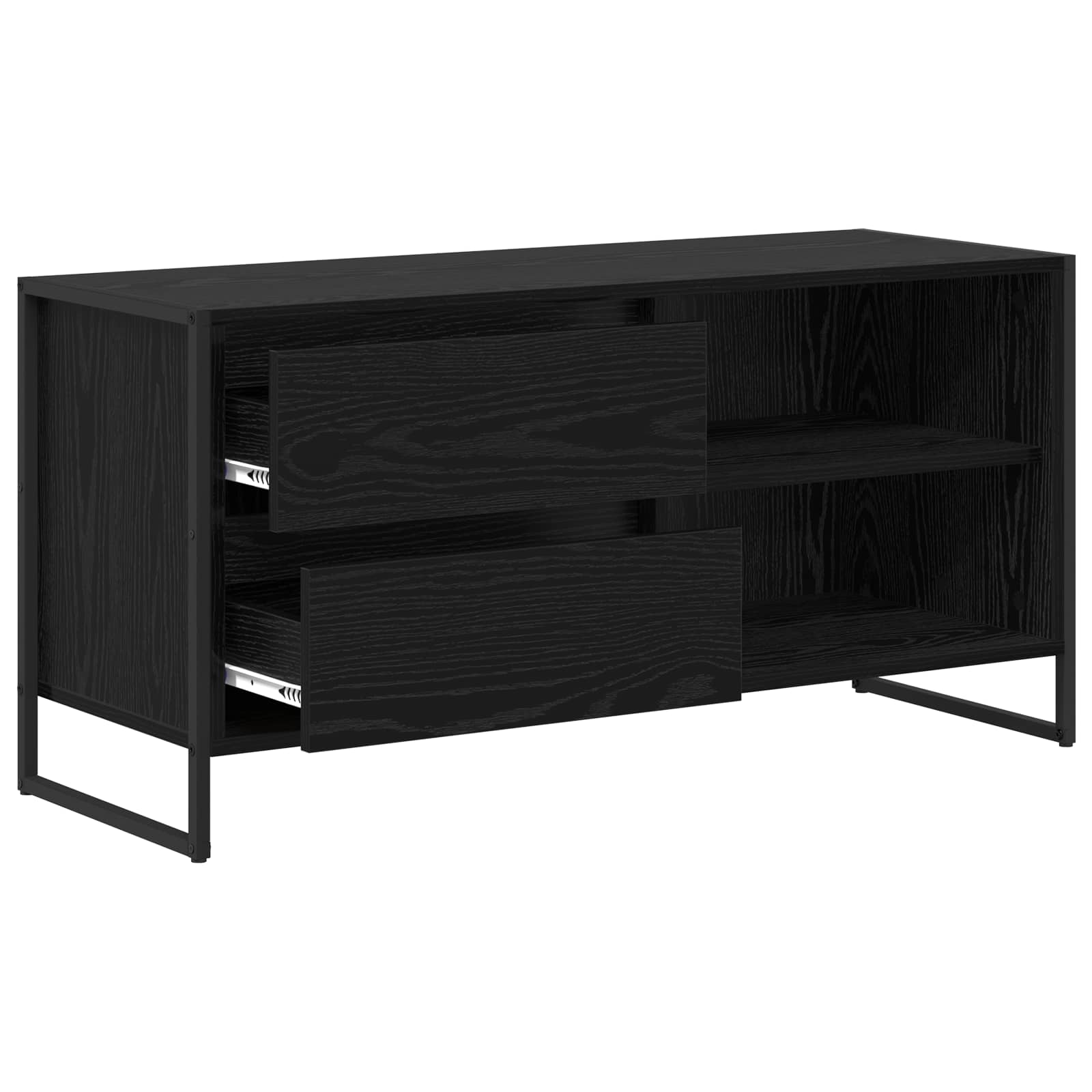 TV Cabinet Black Oak 100 x 36 x 49.5 cm