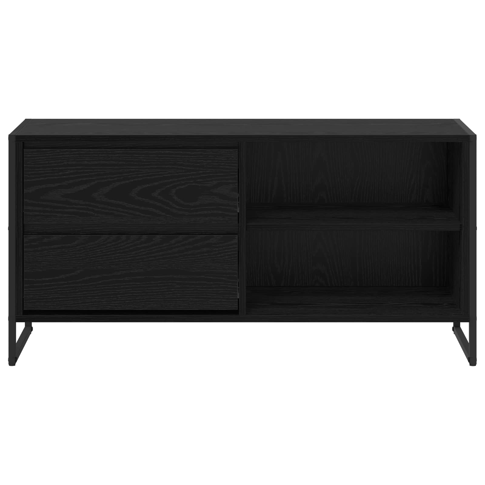 TV Cabinet Black Oak 100 x 36 x 49.5 cm