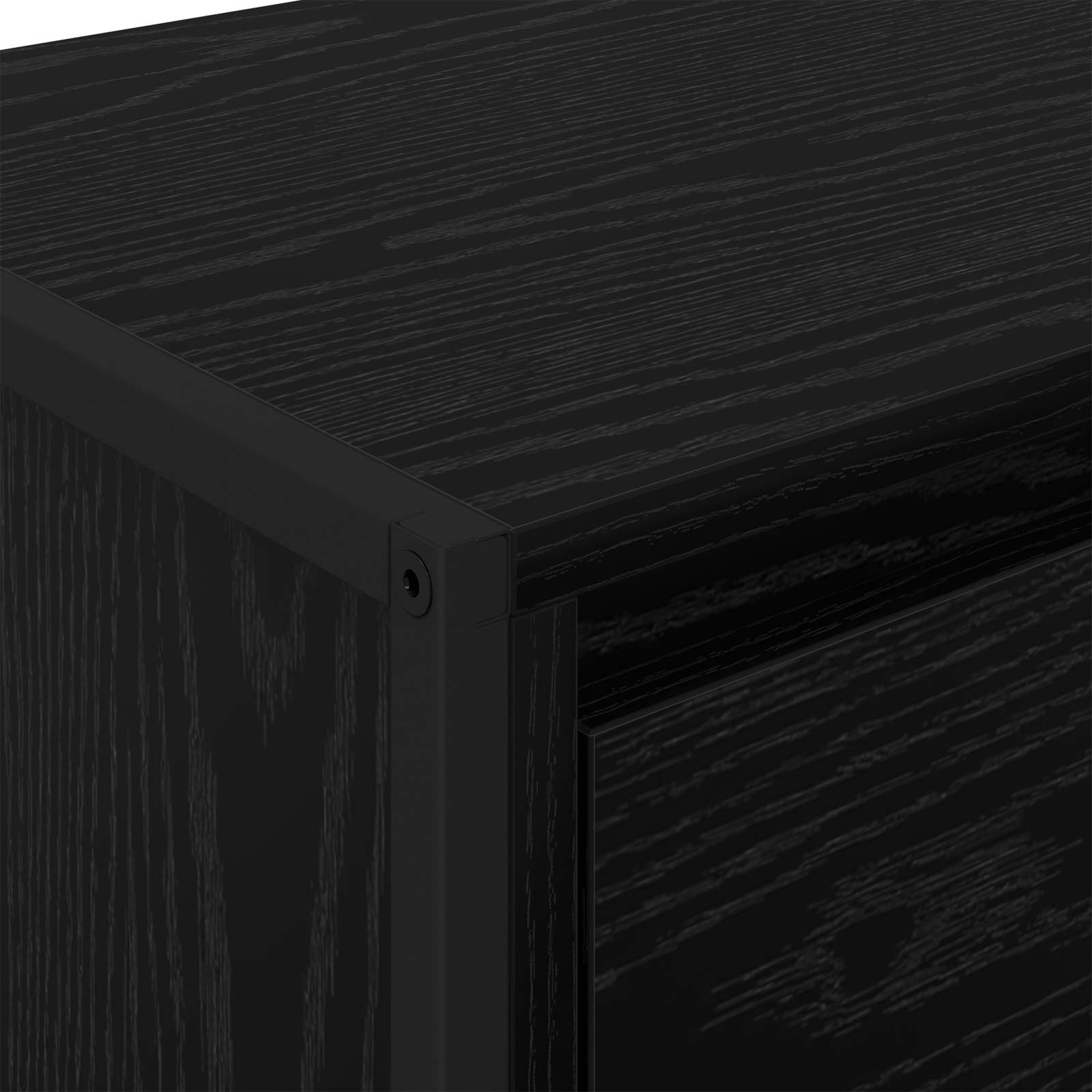 Cabinet Black oak 81 x 36 x 150.5 cm Engineered wood