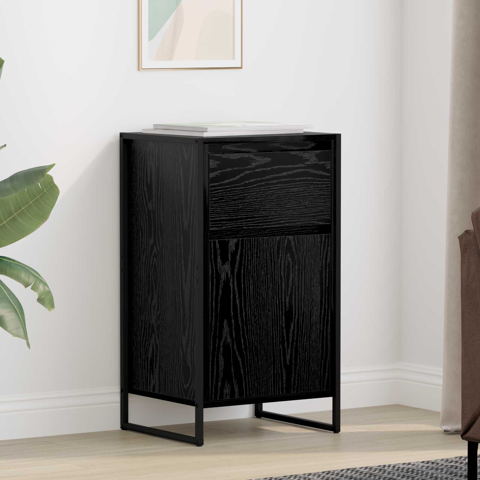 Cabinet Black oak 81 x 36 x 150.5 cm Engineered wood