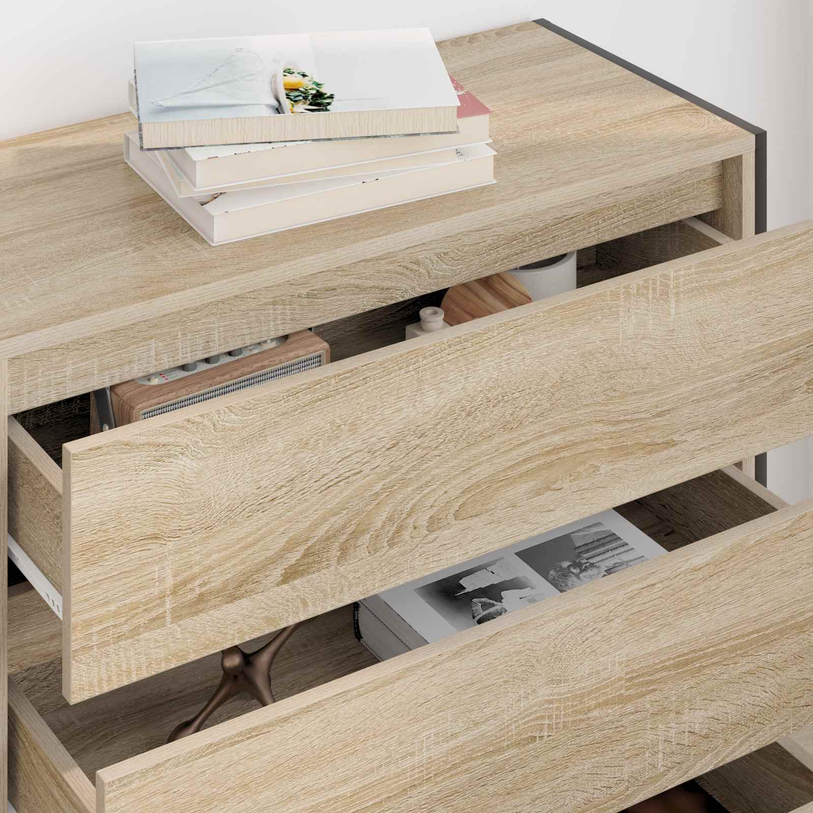 Kabalas su stalčių Sonoma 79 x 36 x 75.5 cm Apdirbta mediena