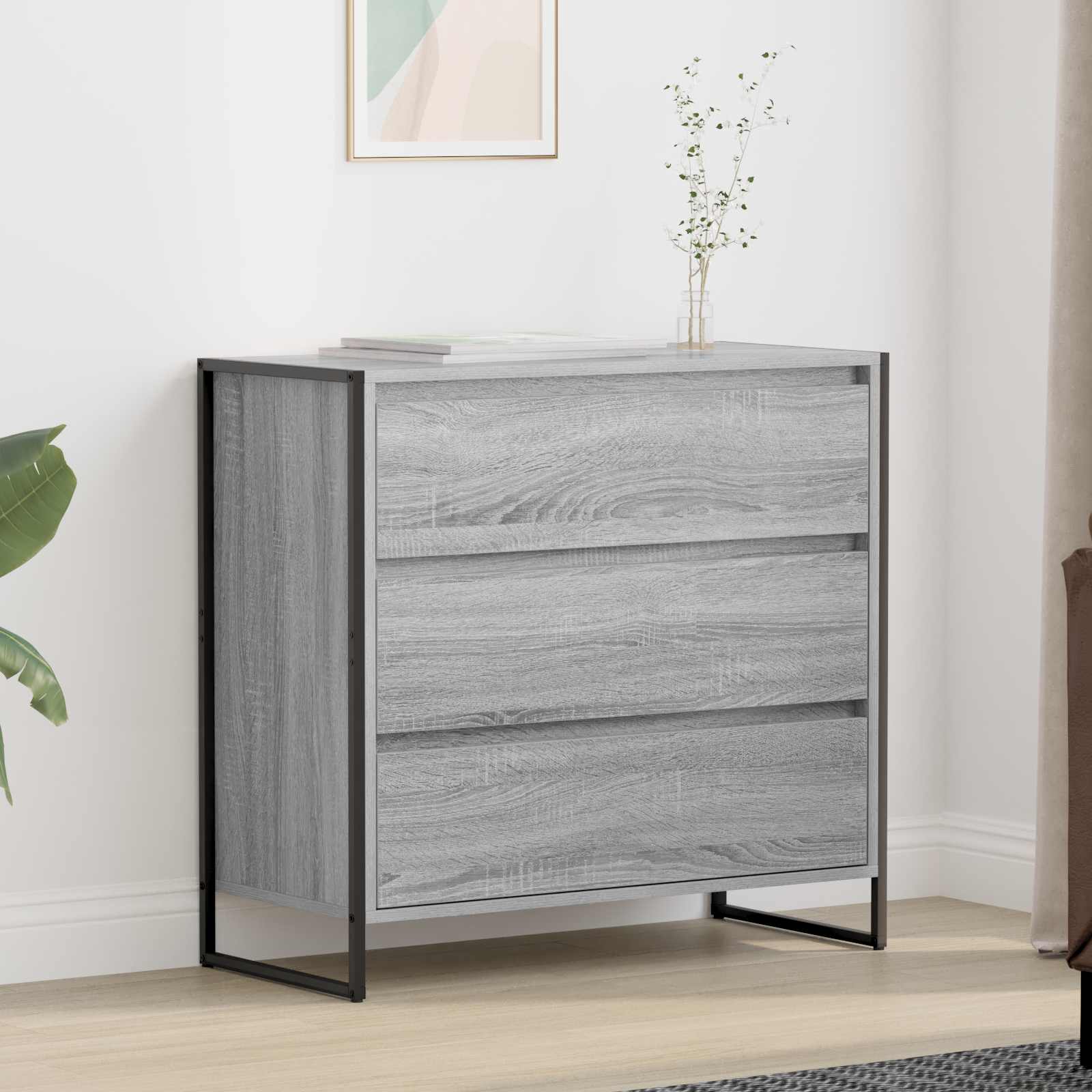 Kabalas Pilkas Sonoma 79 x 36 x 75.5 cm Apdirbta mediena
