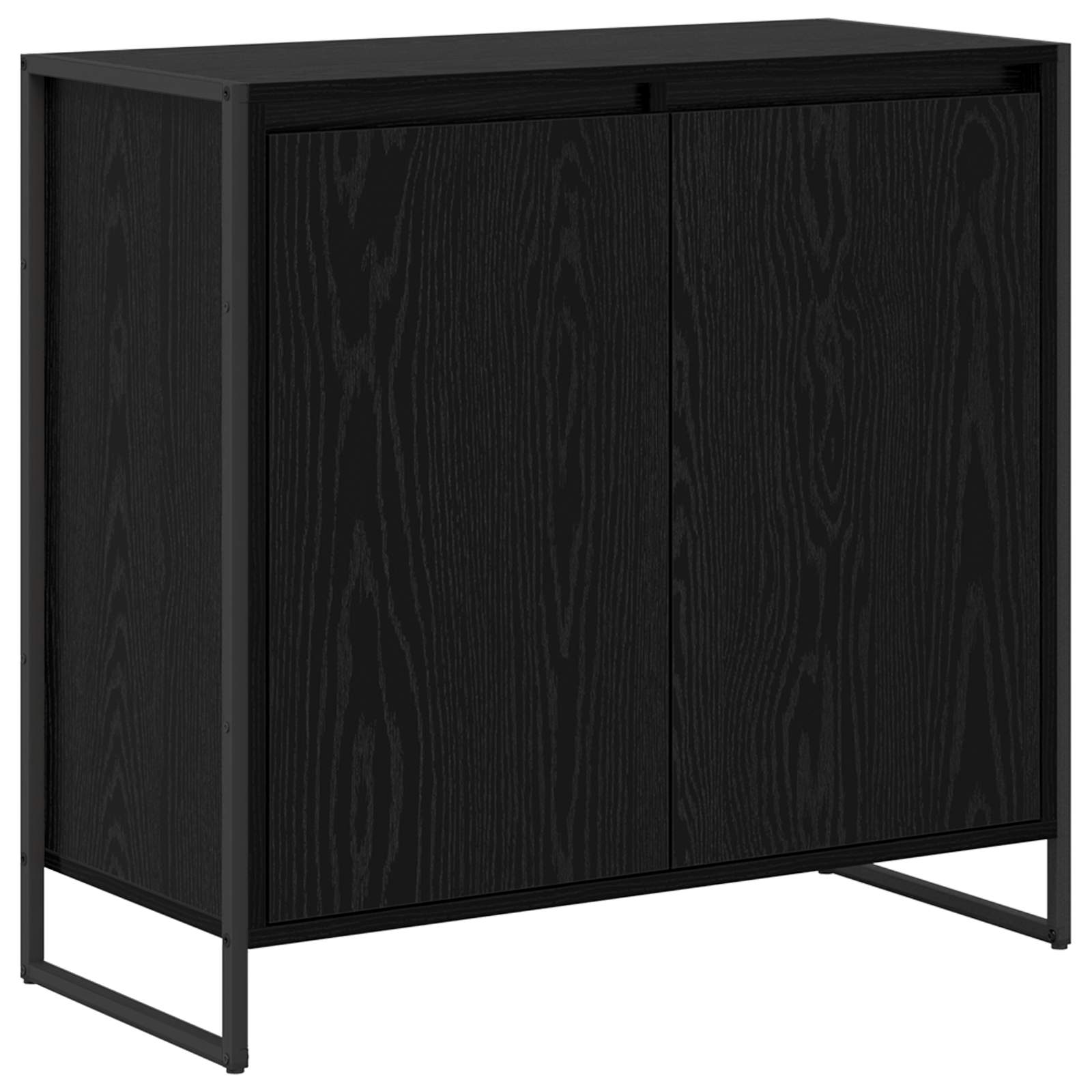 Sānu skapītis Melns ozols 79 x 36 x 75 cm Inženierijas koks