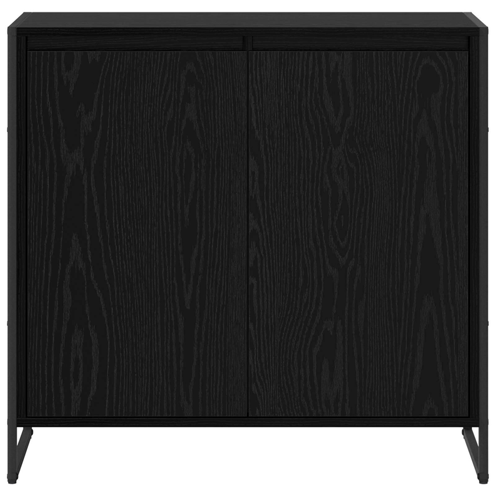 Sānu skapītis Melns ozols 79 x 36 x 75 cm Inženierijas koks