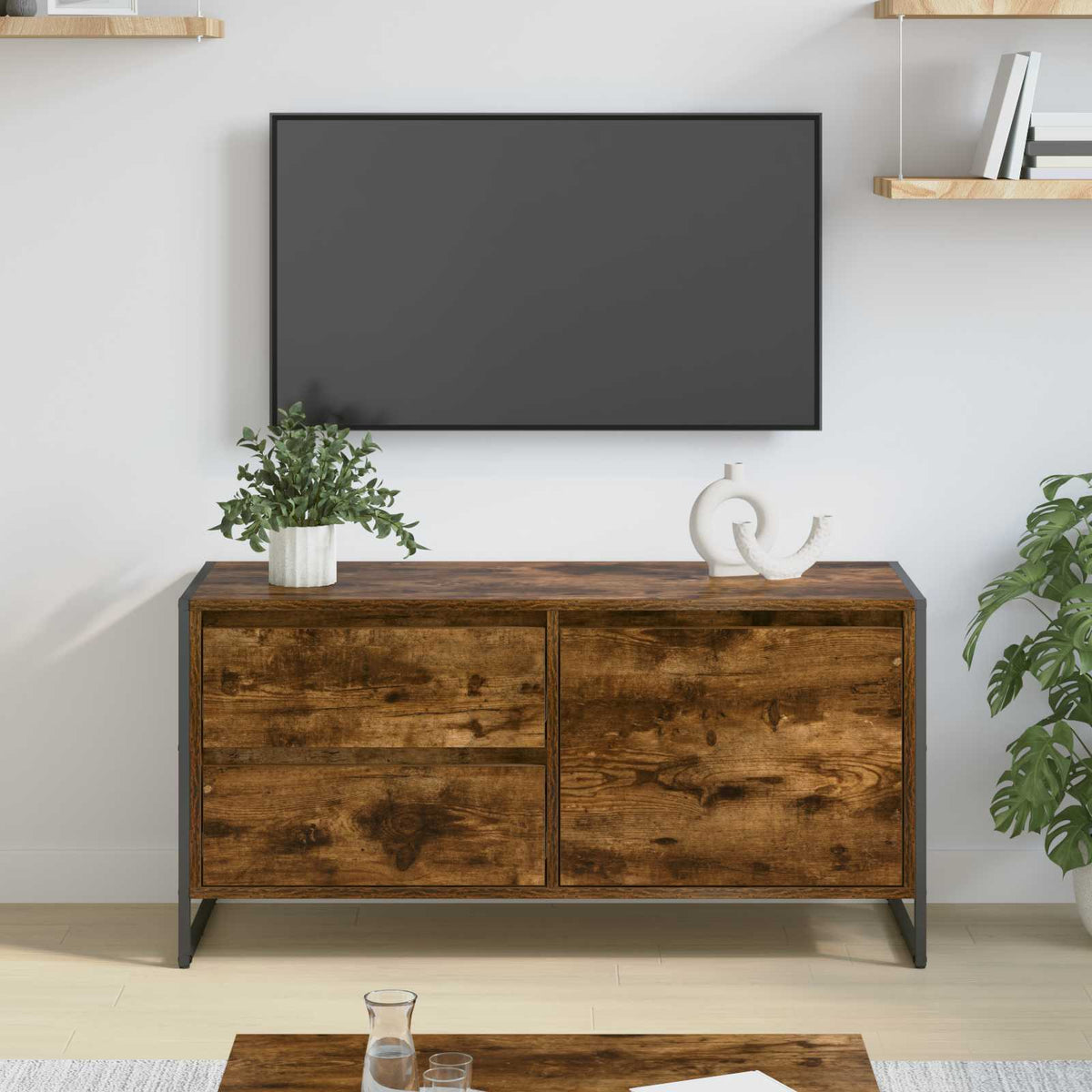 Televizoriaus spintelė Dūminis ąžuolas 100 x 36 x 49.5 cm