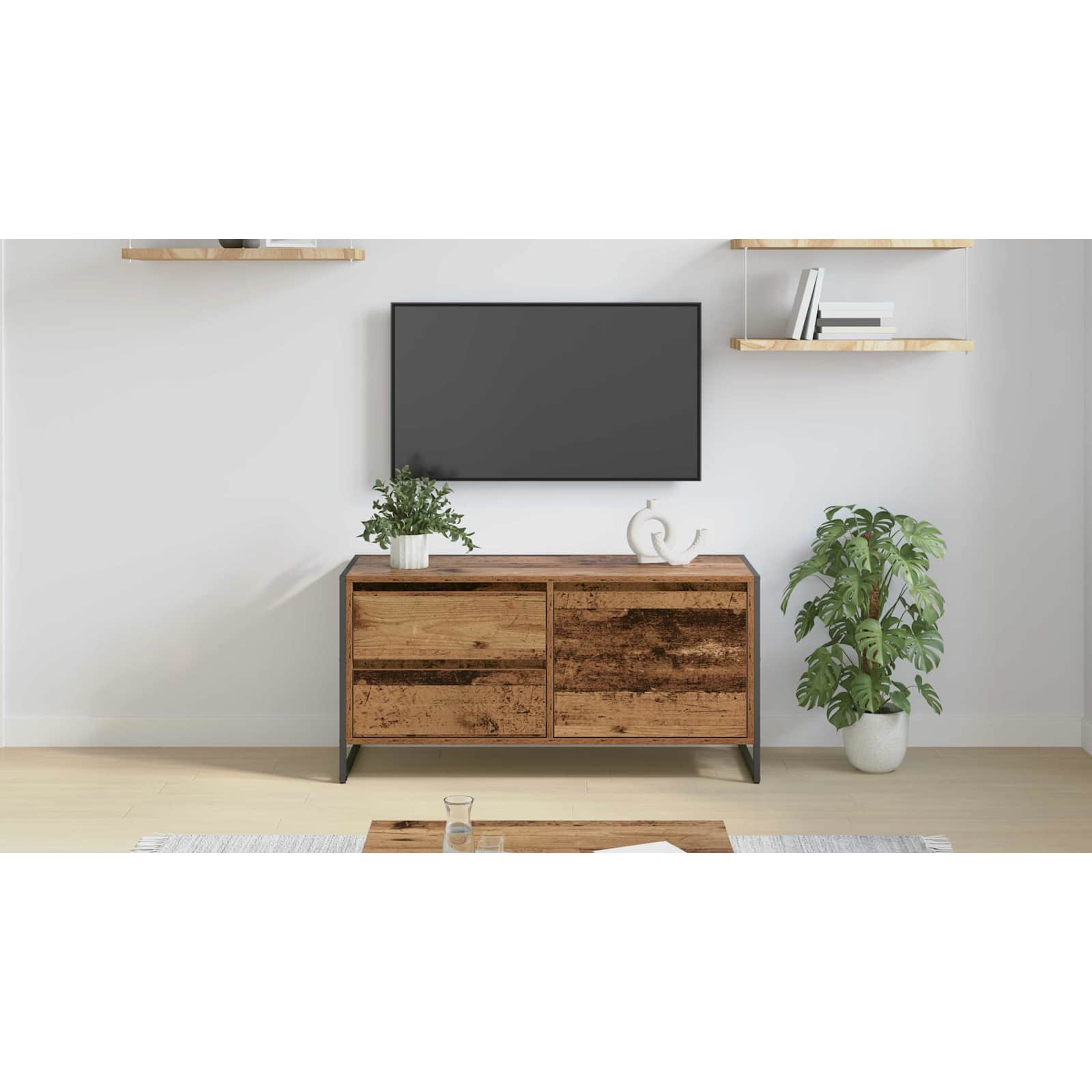 TV skapītis, antīks koks, 100 x 36 x 49.5 cm