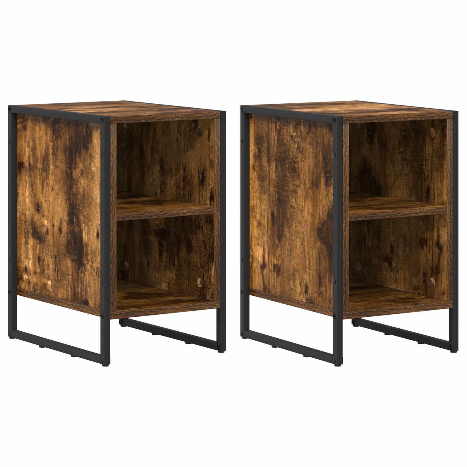Naktinis staliukas 2 pcs Kūrenamos ąžuolo 39.5 x 30 x 50 cm