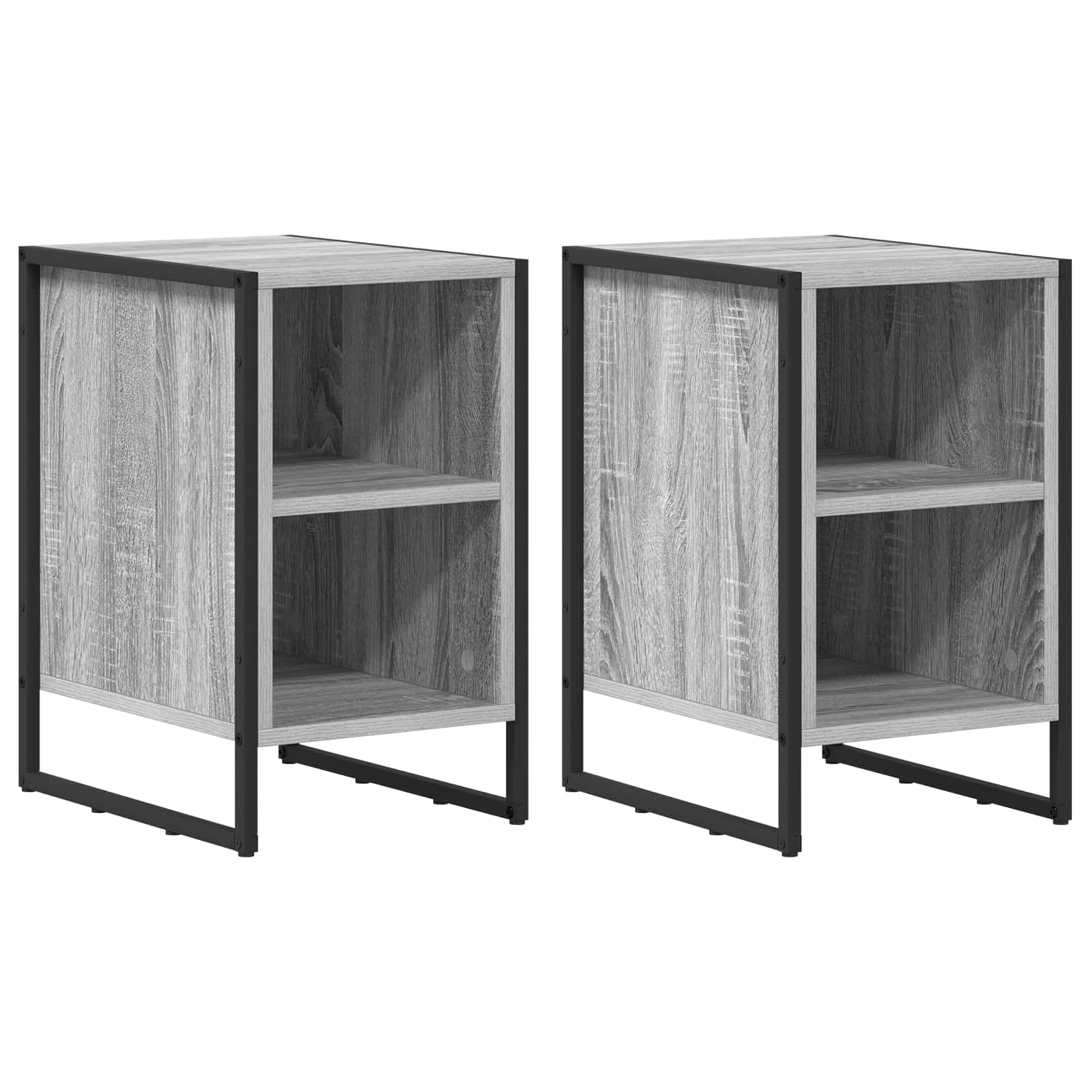 Naktinis staliukas 2 pcs Pilkas Sonoma 39.5 x 30 x 50 cm