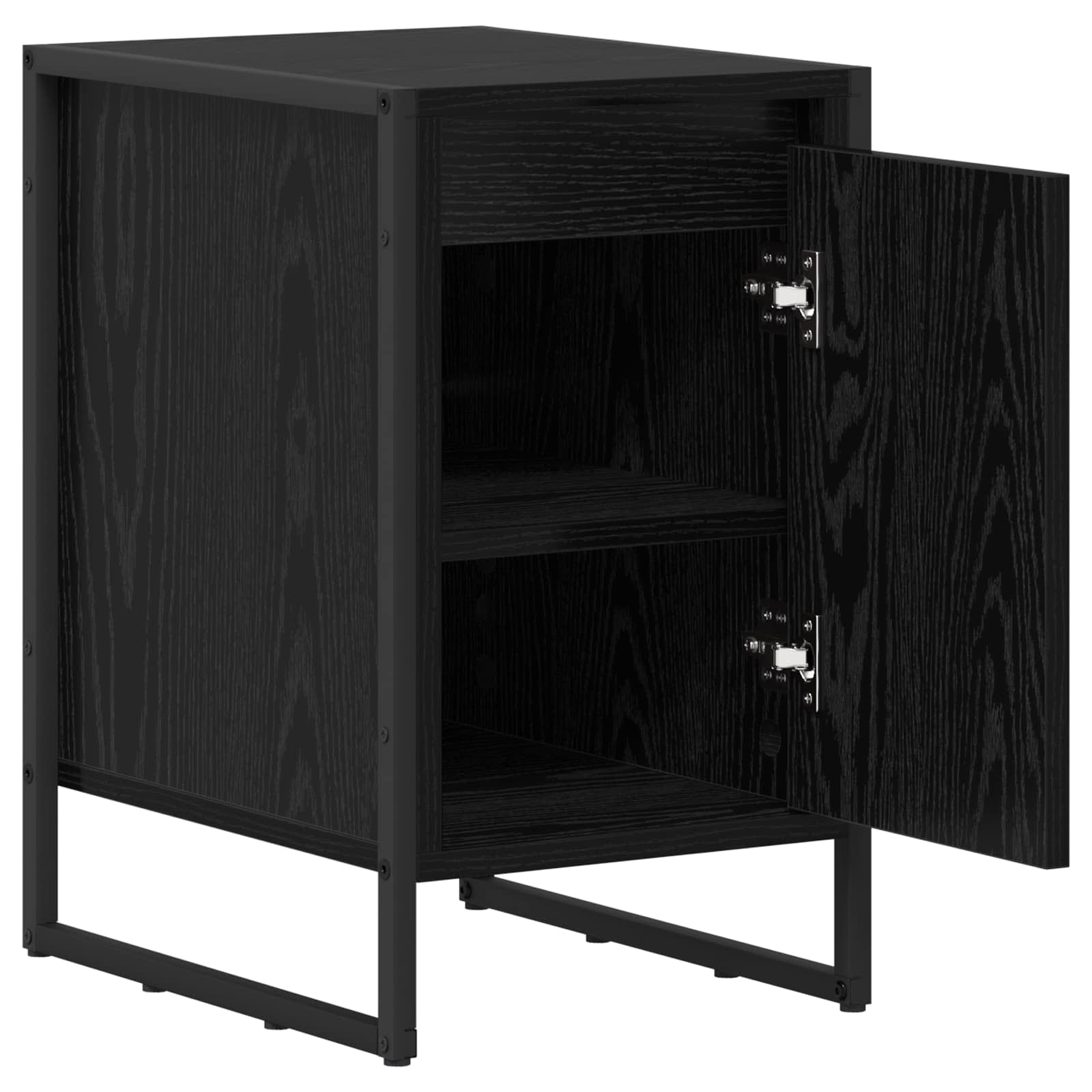 Naktinis staliukas 2 pcs Juodas ąžuolas 39,5 x 30 x 50 cm
