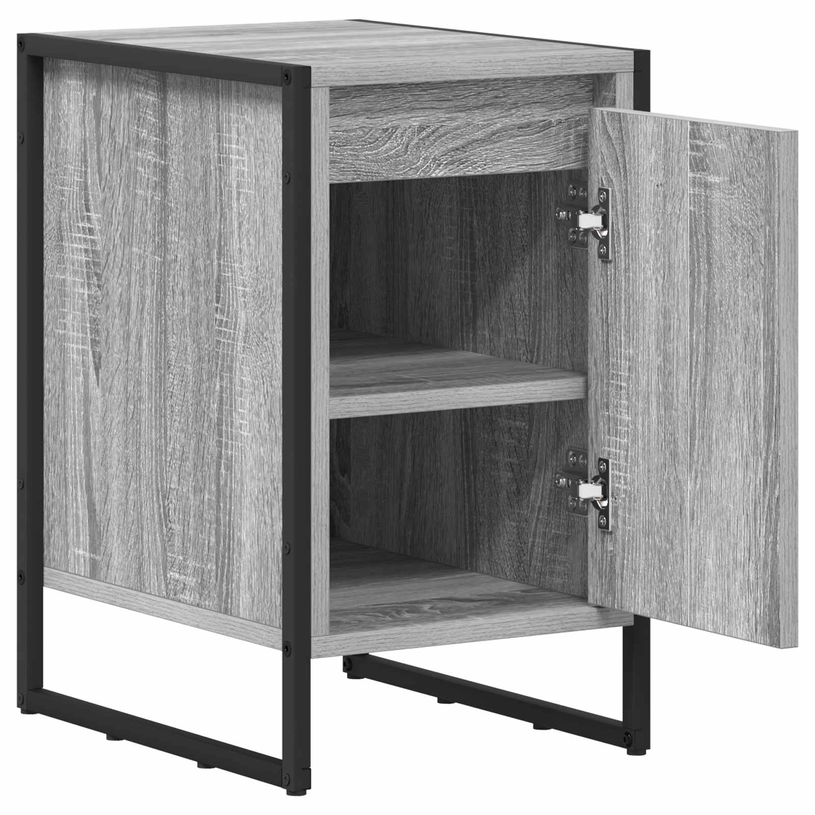 Naktinis staliukas 2 pcs Pilkas Sonoma 39,5 x 30 x 50 cm