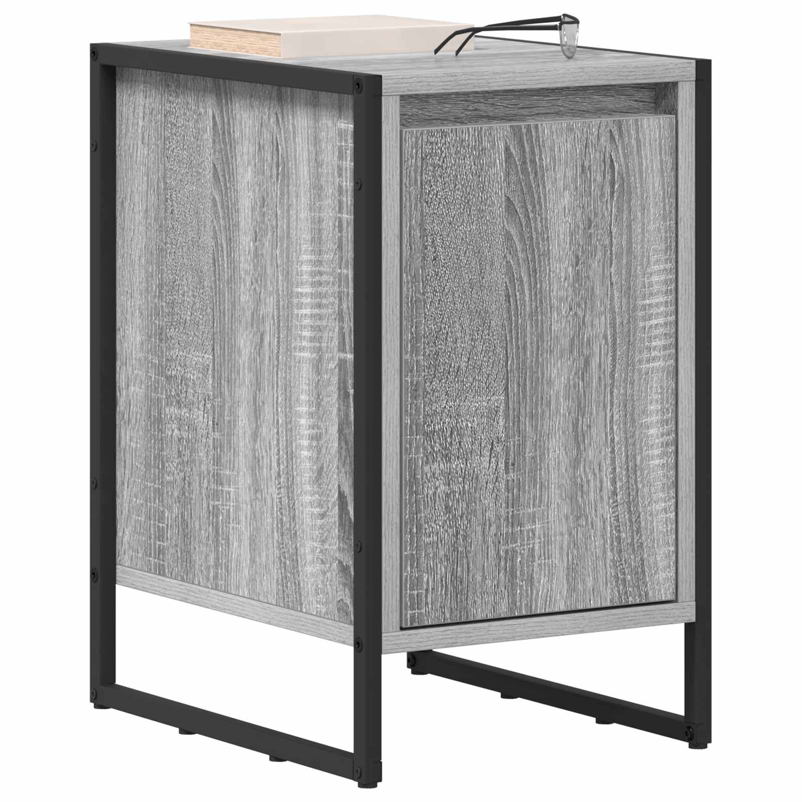 Naktinis staliukas 2 pcs Pilkas Sonoma 39,5 x 30 x 50 cm