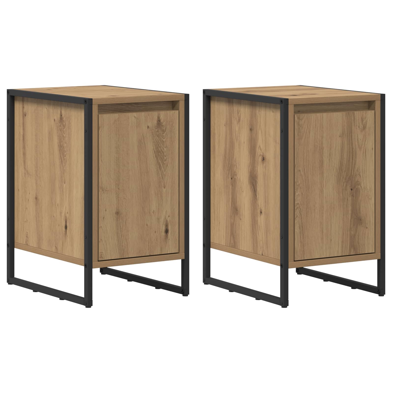 Naktinis staliukas 2 pcs Meistrų ąžuolas 39,5 x 30 x 50 cm