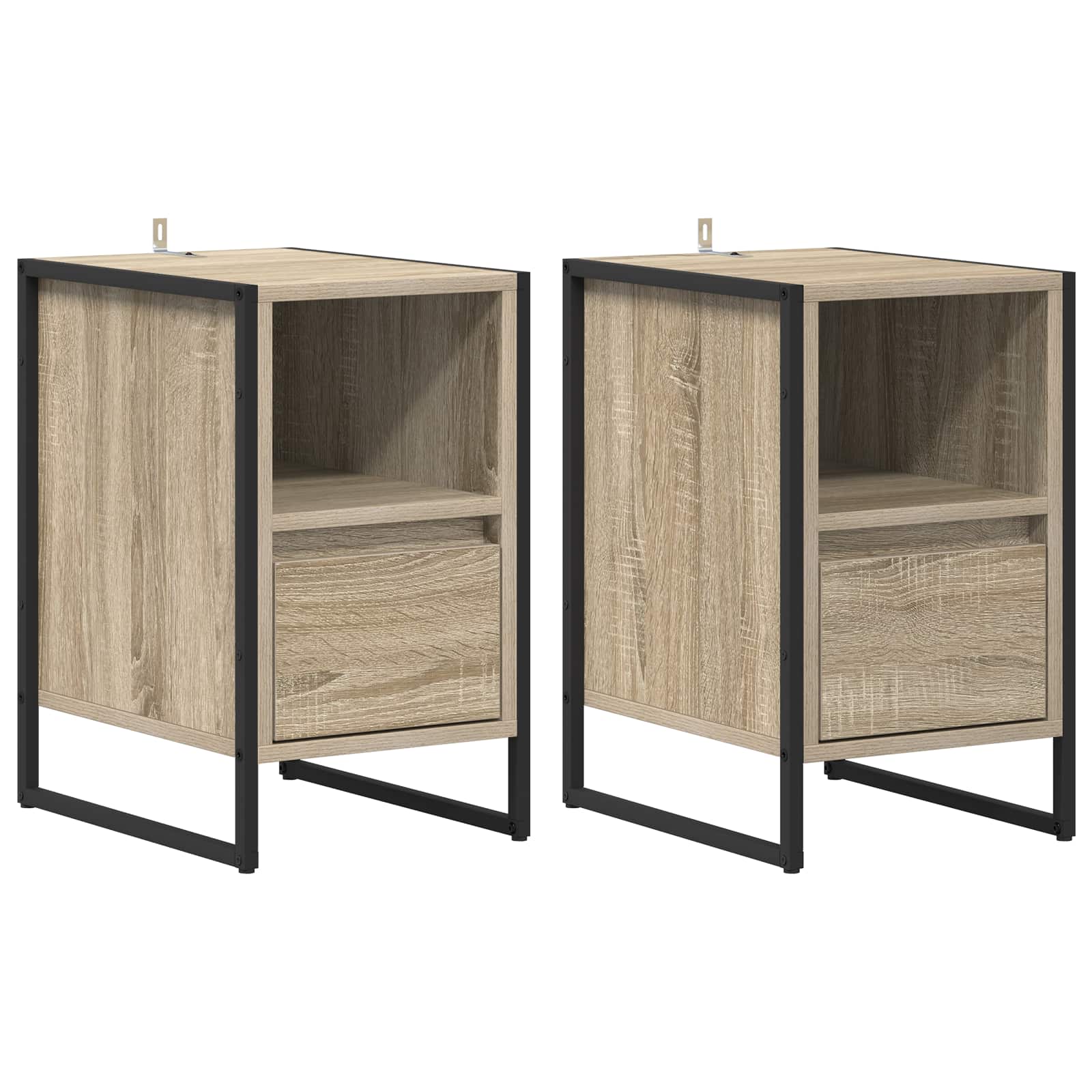 Naktinis staliukas su stalčių 2 pcs Sonoma 39,5 x 30 x 50 cm