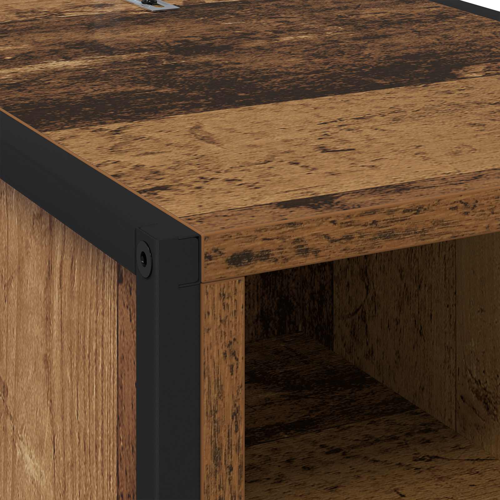 Nightstand with drawer Vintage wood 39.5 x 30 x 50 cm