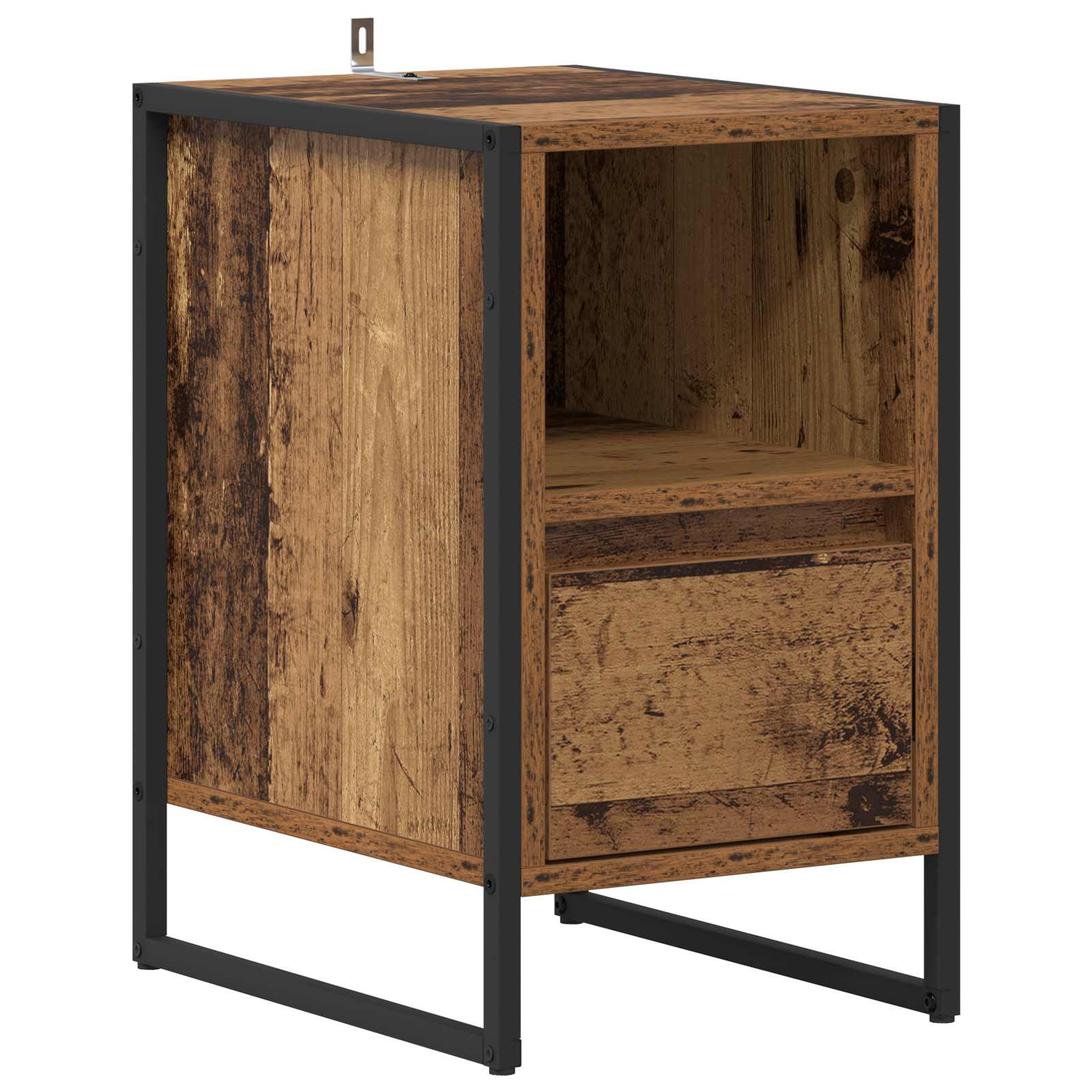 Nightstand with drawer Vintage wood 39.5 x 30 x 50 cm