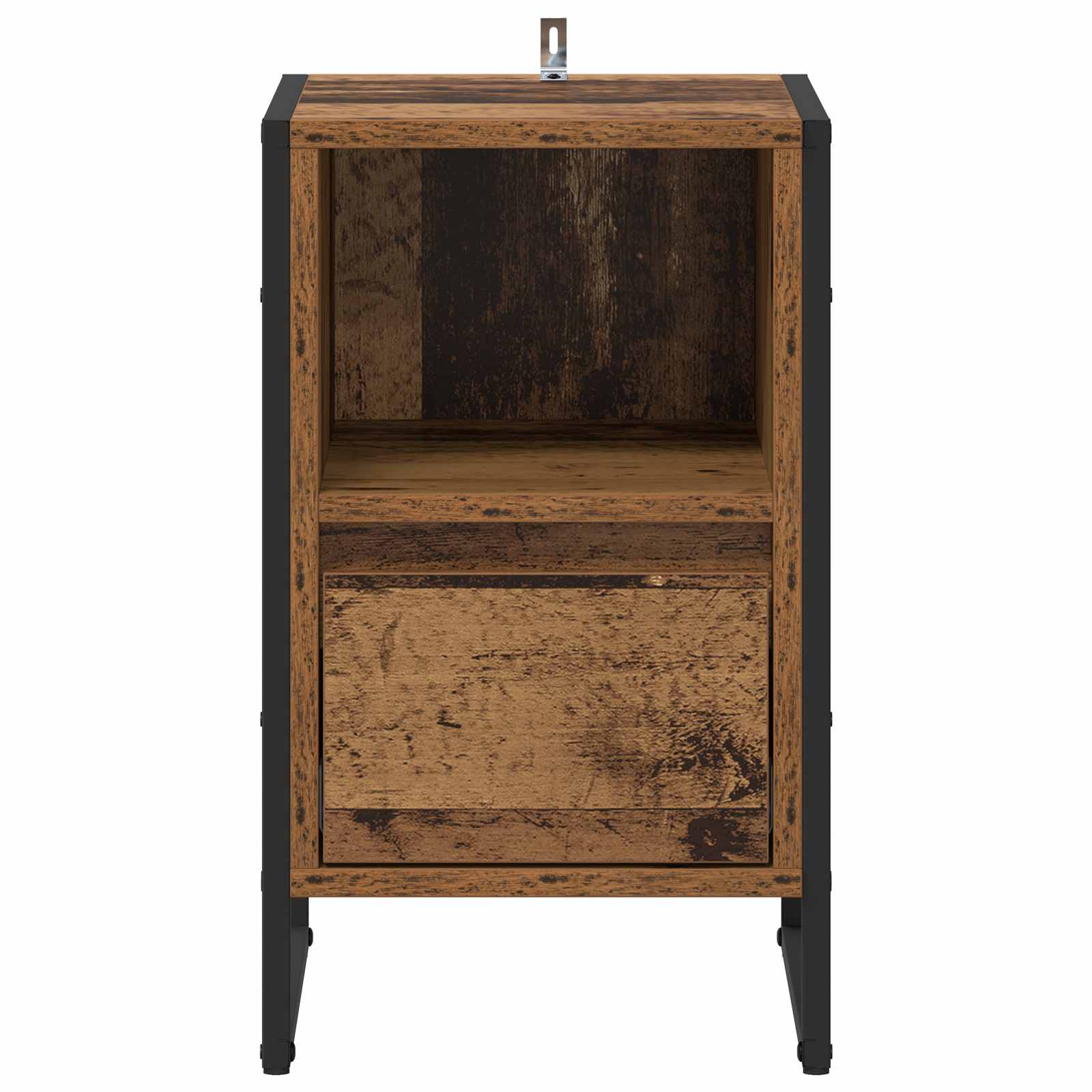 Nightstand with drawer Vintage wood 39.5 x 30 x 50 cm