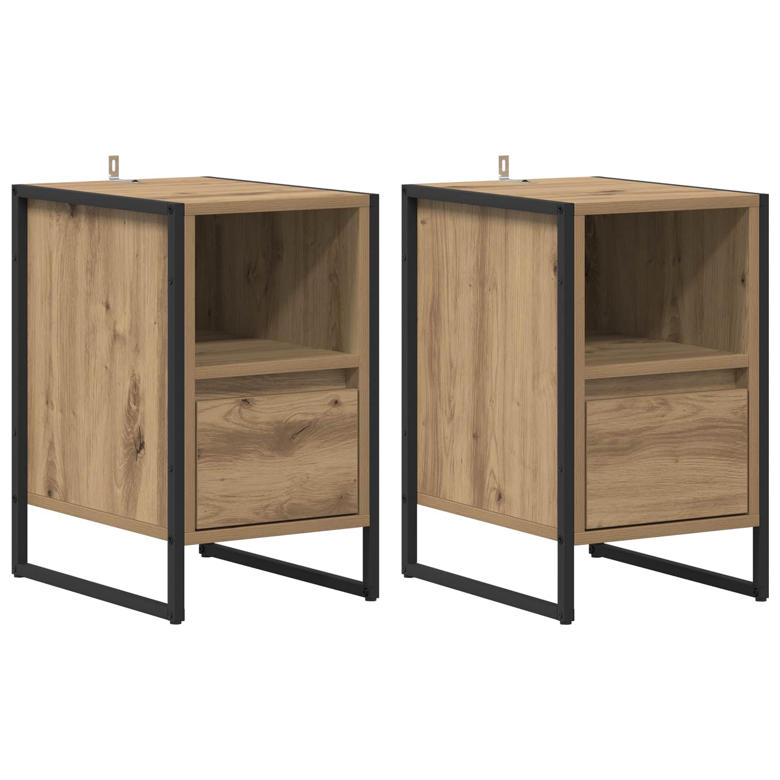 Naktinis staliukas 2 pcs Meistrų ąžuolas 39,5 x 30 x 50 cm