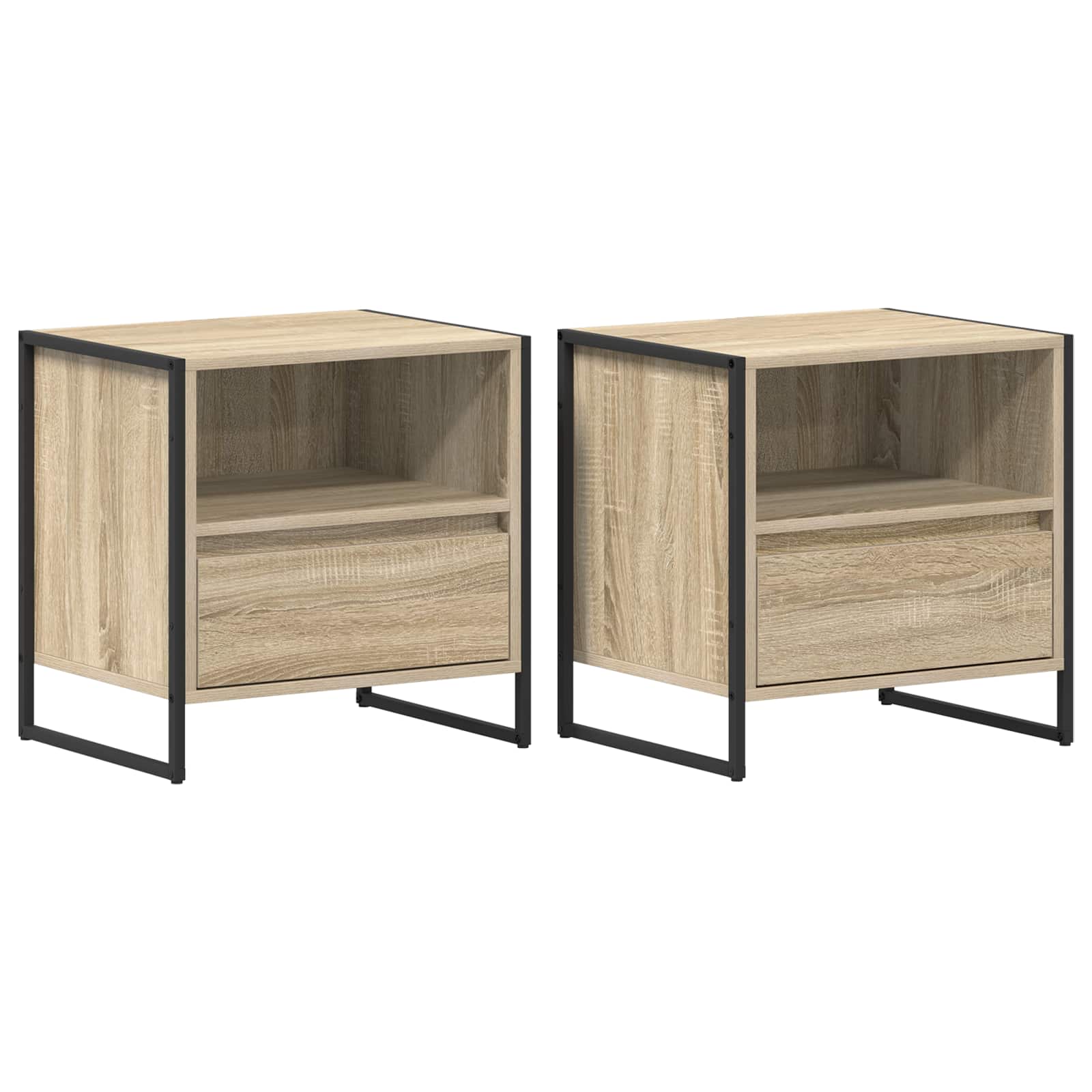 Naktinis staliukas su stalčių 2 pcs Sonoma 50 x 39,5 x 50 cm