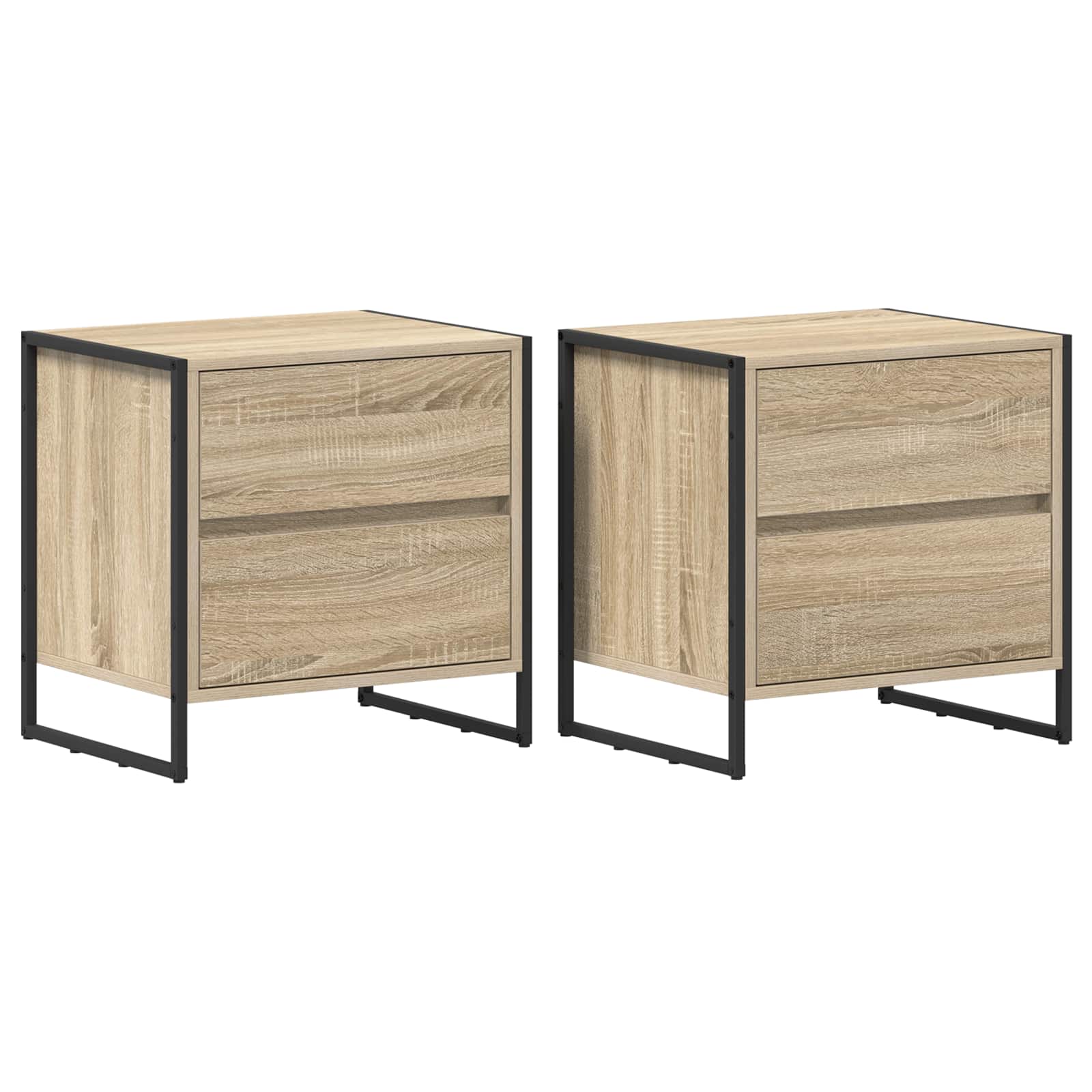 Naktinis staliukas su stalčių 2 pcs Sonoma 50 x 39.5 x 50 cm