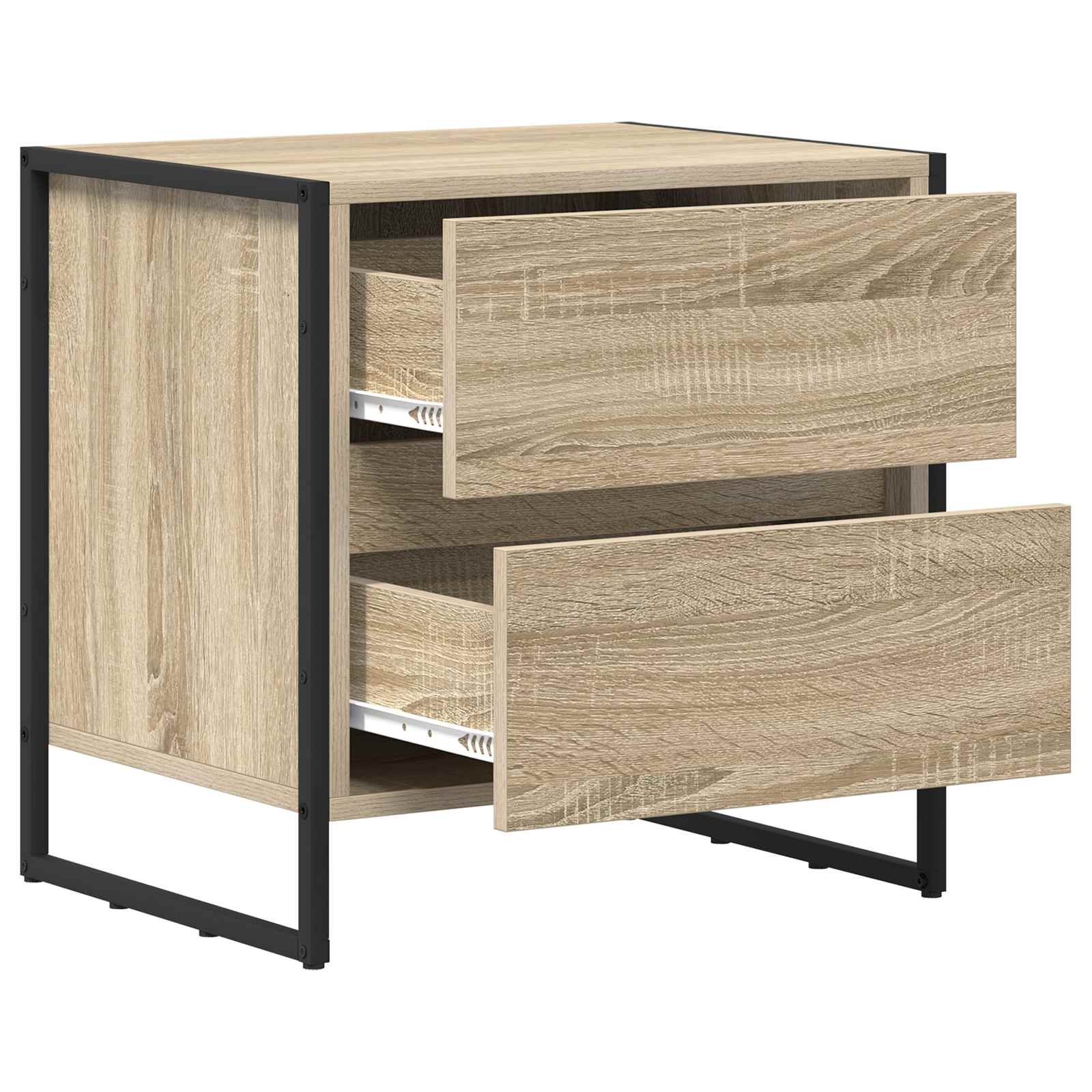 Naktinis staliukas su stalčių 2 pcs Sonoma 50 x 39.5 x 50 cm