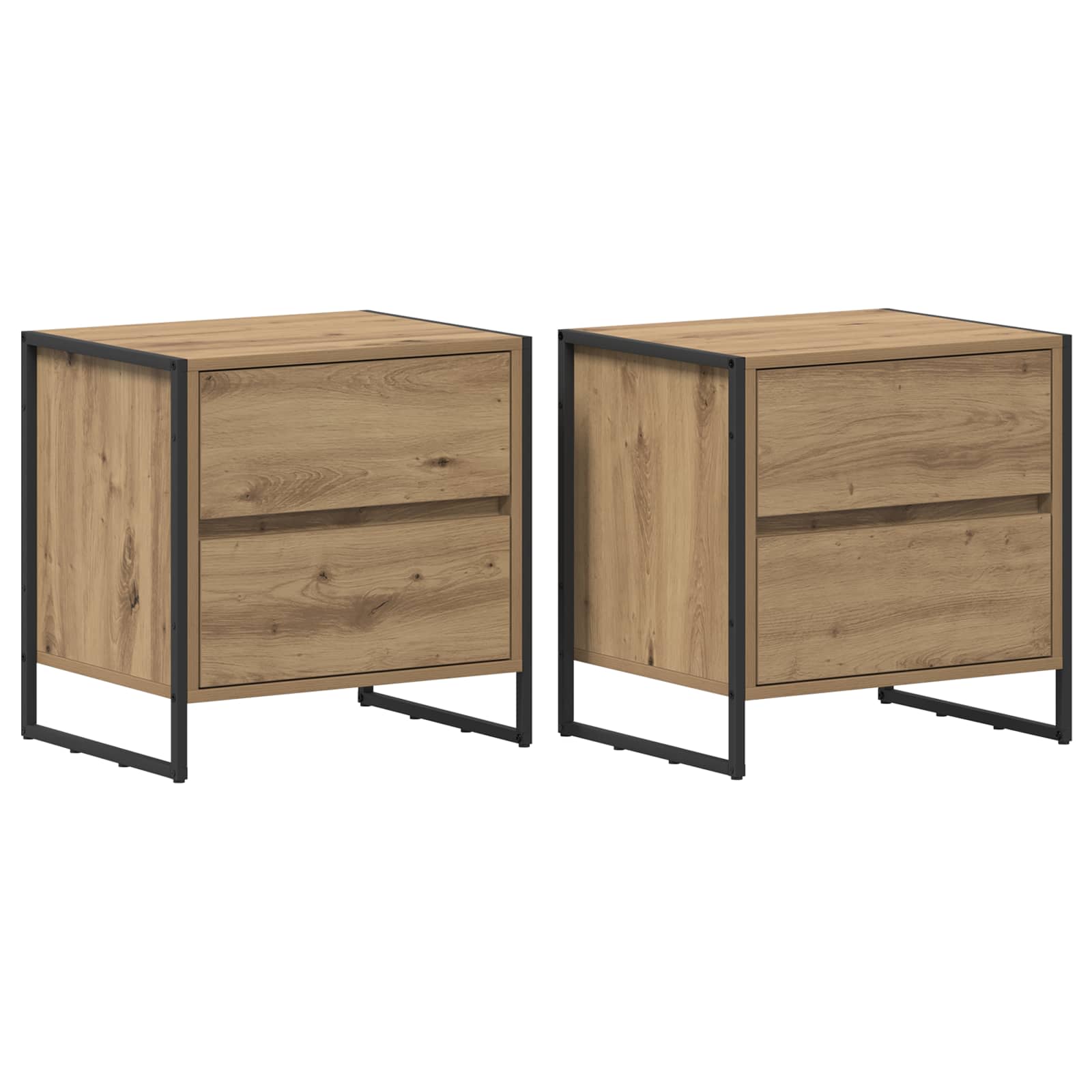 Naktinis staliukas 2 pcs Meistrų ąžuolas 50 x 39.5 x 50 cm