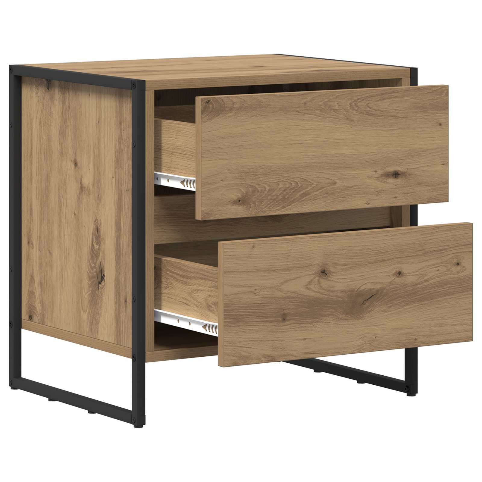 Naktinis staliukas 2 pcs Meistrų ąžuolas 50 x 39.5 x 50 cm